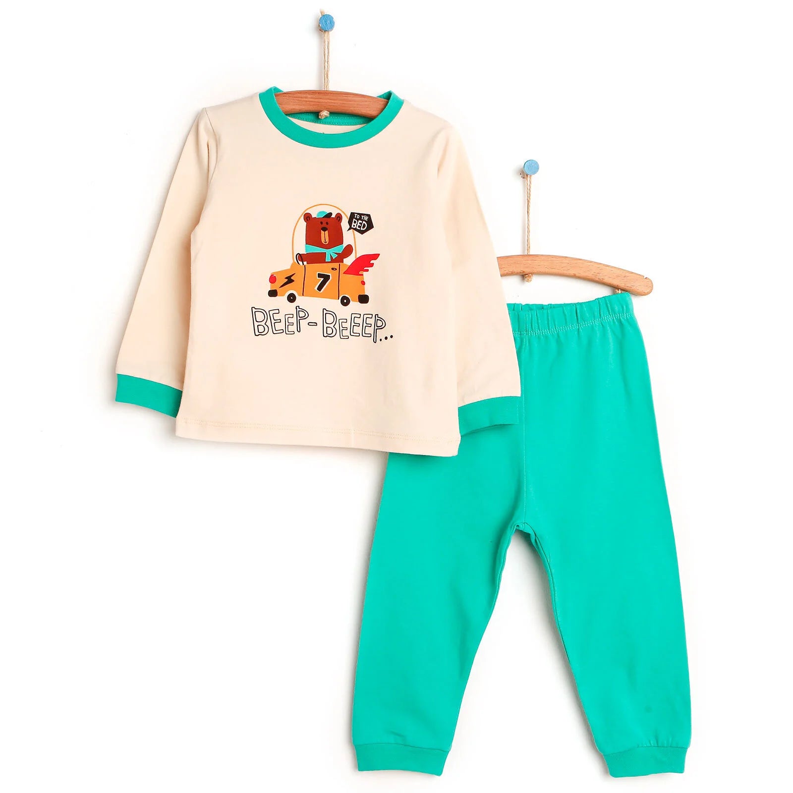 HelloBaby Basic Baby Boy Pyjamas Set - Ecru - ebebek - Black Friday