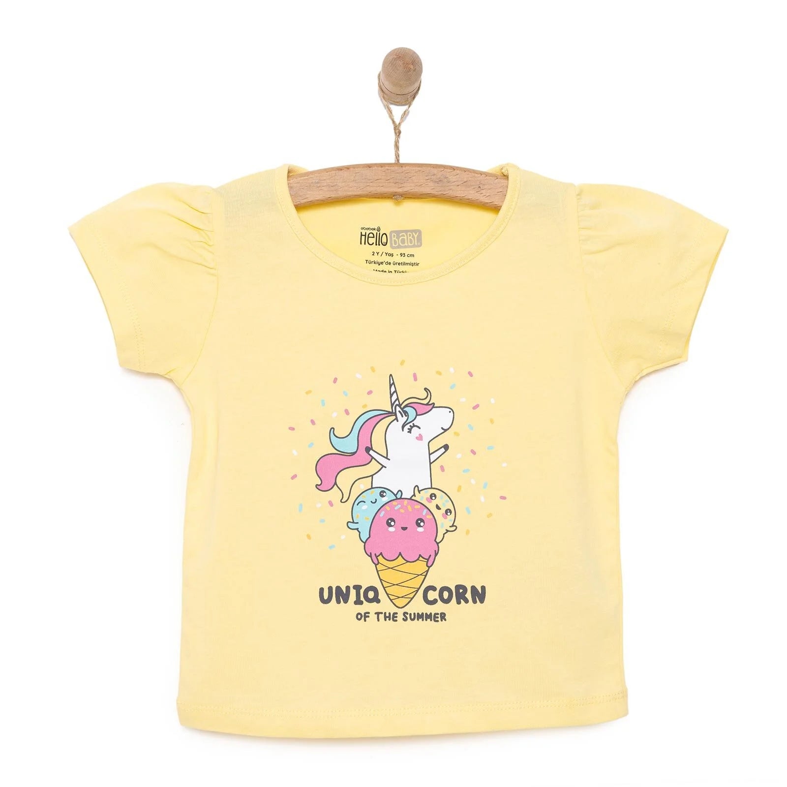 HelloBaby Basic Baby Girl T-Shirt - Yellow - ebebek - Black Friday