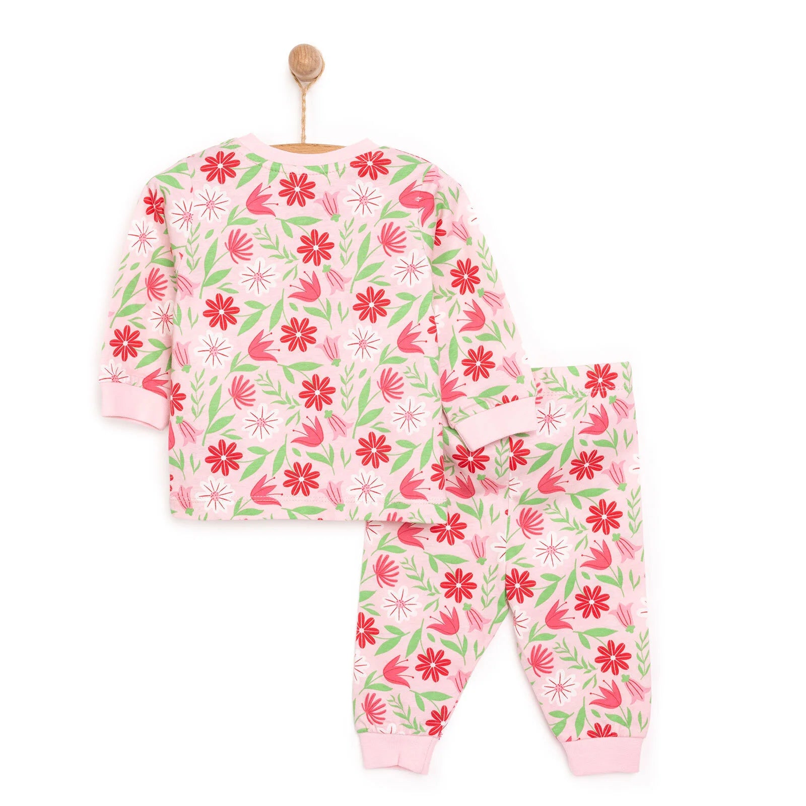 HelloBaby Girl Long Sleeve Pyjamas Set - Pink - ebebek - Black Friday