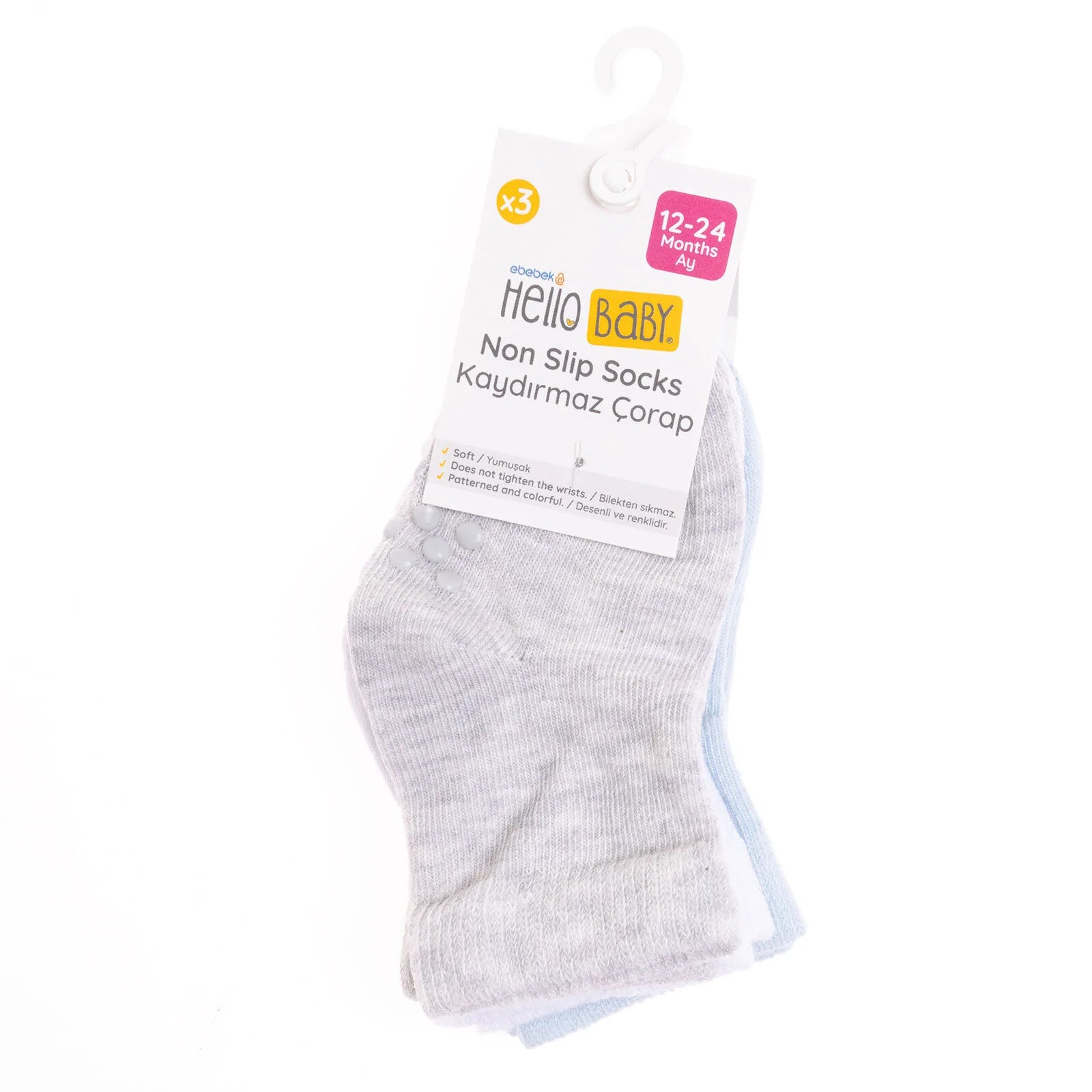 HelloBaby Baby Boy Pack of 3 Socks - Light Blue - ebebek - Black Friday