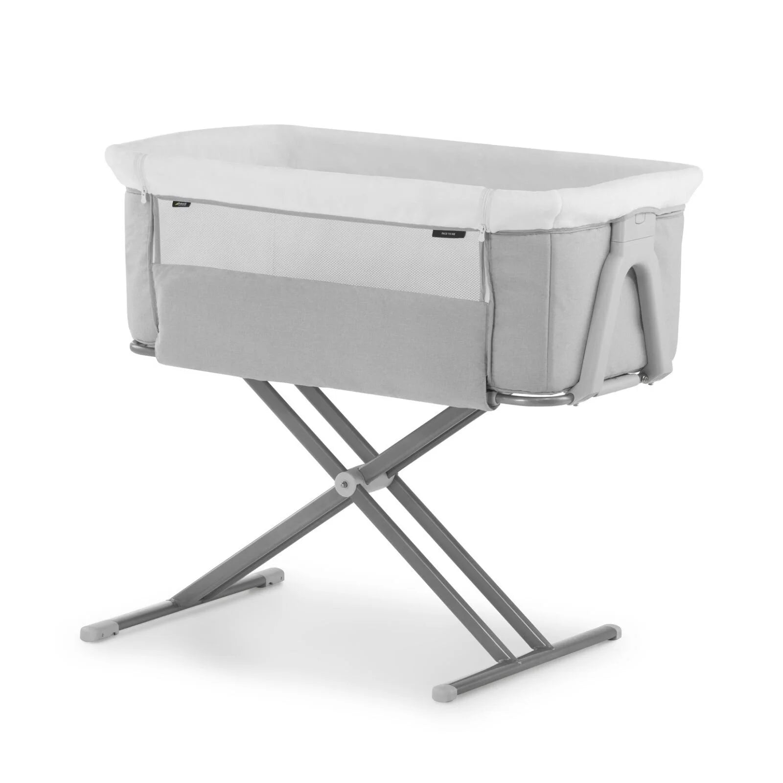 Hauck Face to Me 2 Bedside Crib - Melange Grey - ebebek - Black Friday