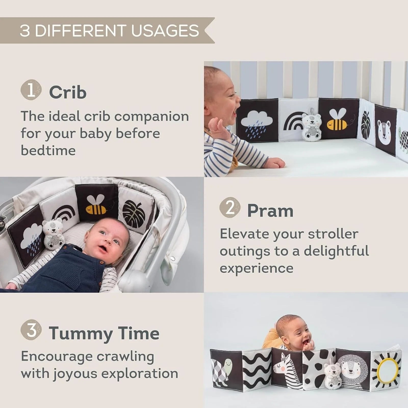 Taf Toys Savannah Black & White Book - ebebek - Black Friday