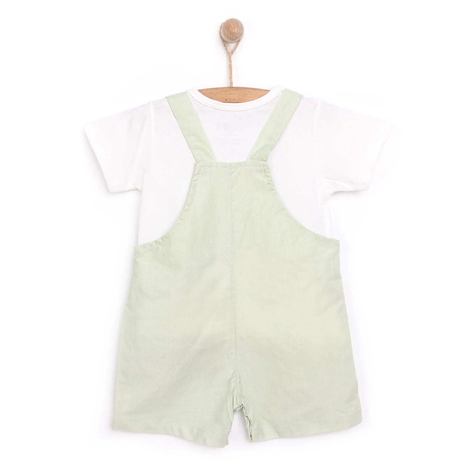 HelloBaby Girl Overall Shorts & T-shirt - Green - ebebek - Black Friday