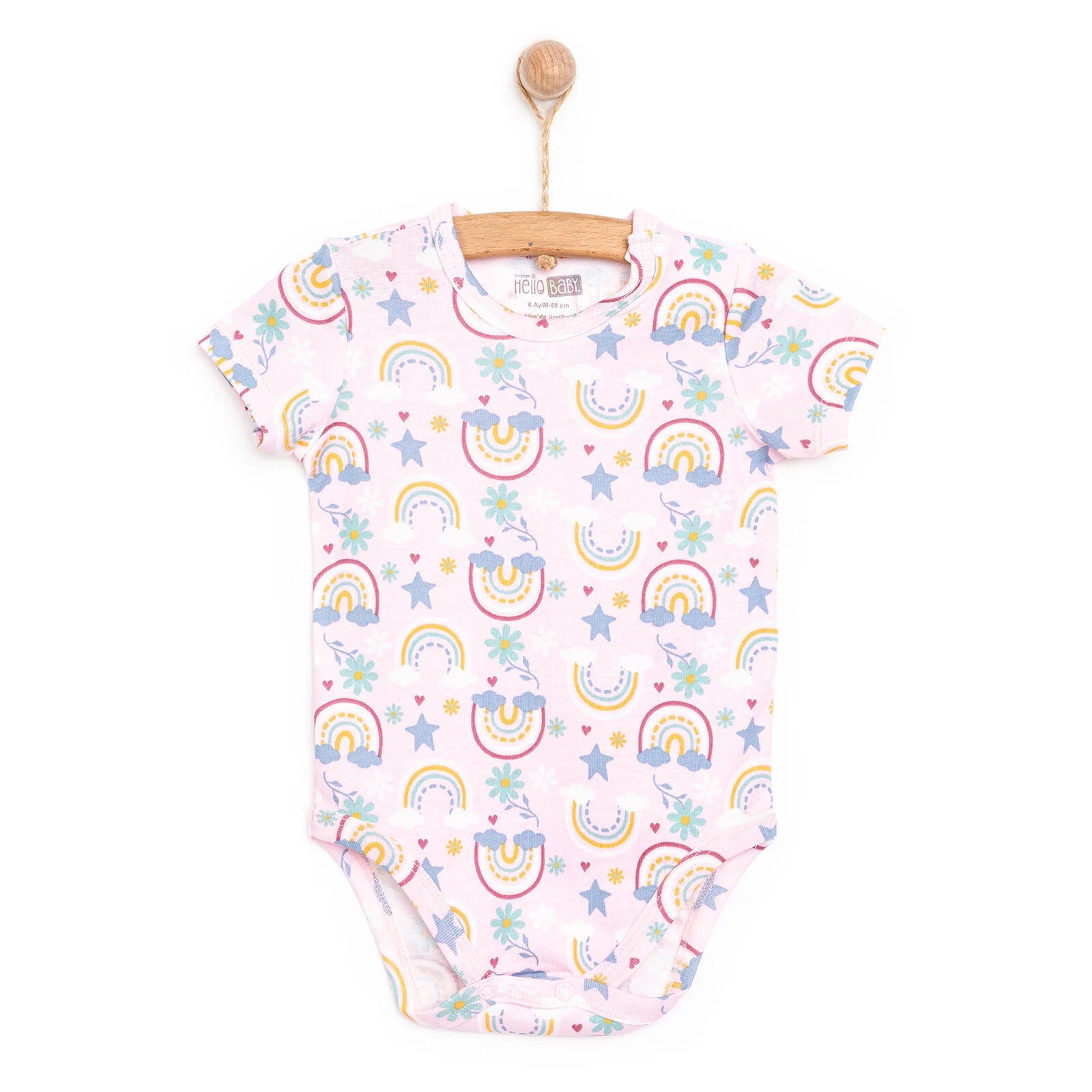 HelloBaby Girl Short Sleeve Bodysuit - Pink - ebebek - Black Friday