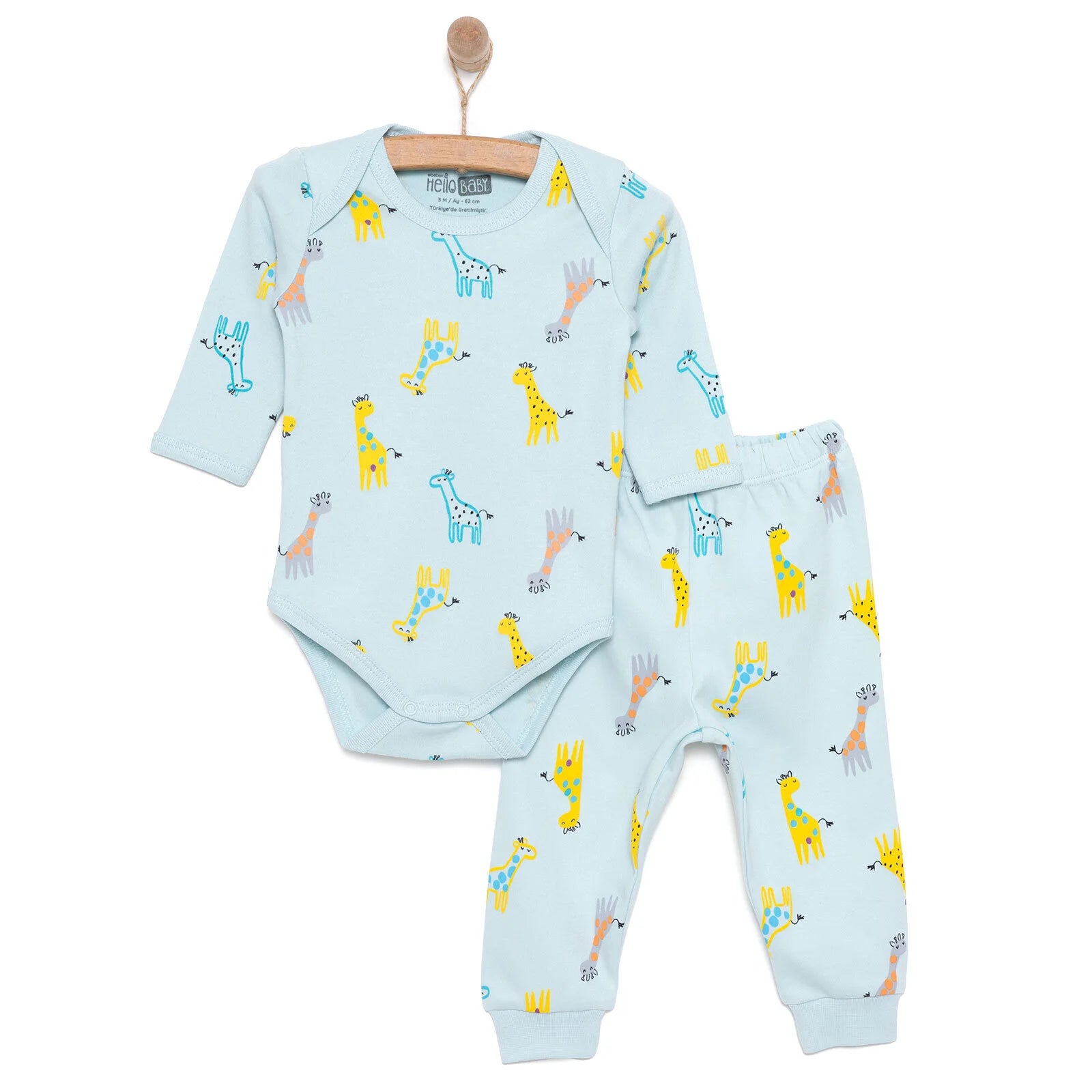 HelloBaby Unisex Body - Footless Bottom - Light Blue - ebebek - Black Friday