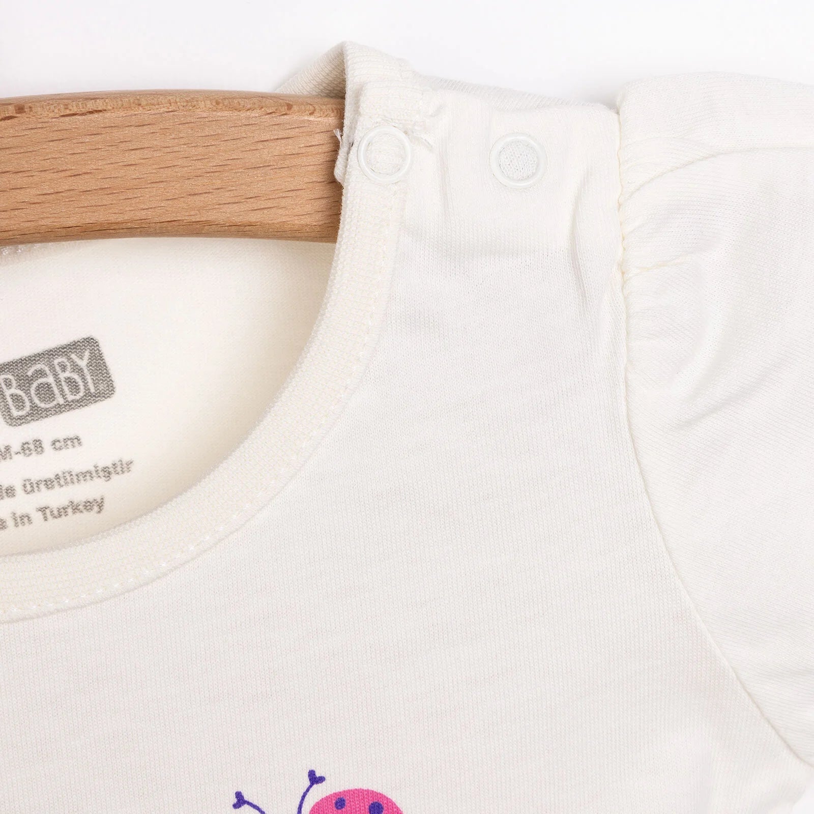 HelloBaby Basic Girl Text Patterned T-shirt - Ecru - ebebek - Black Friday