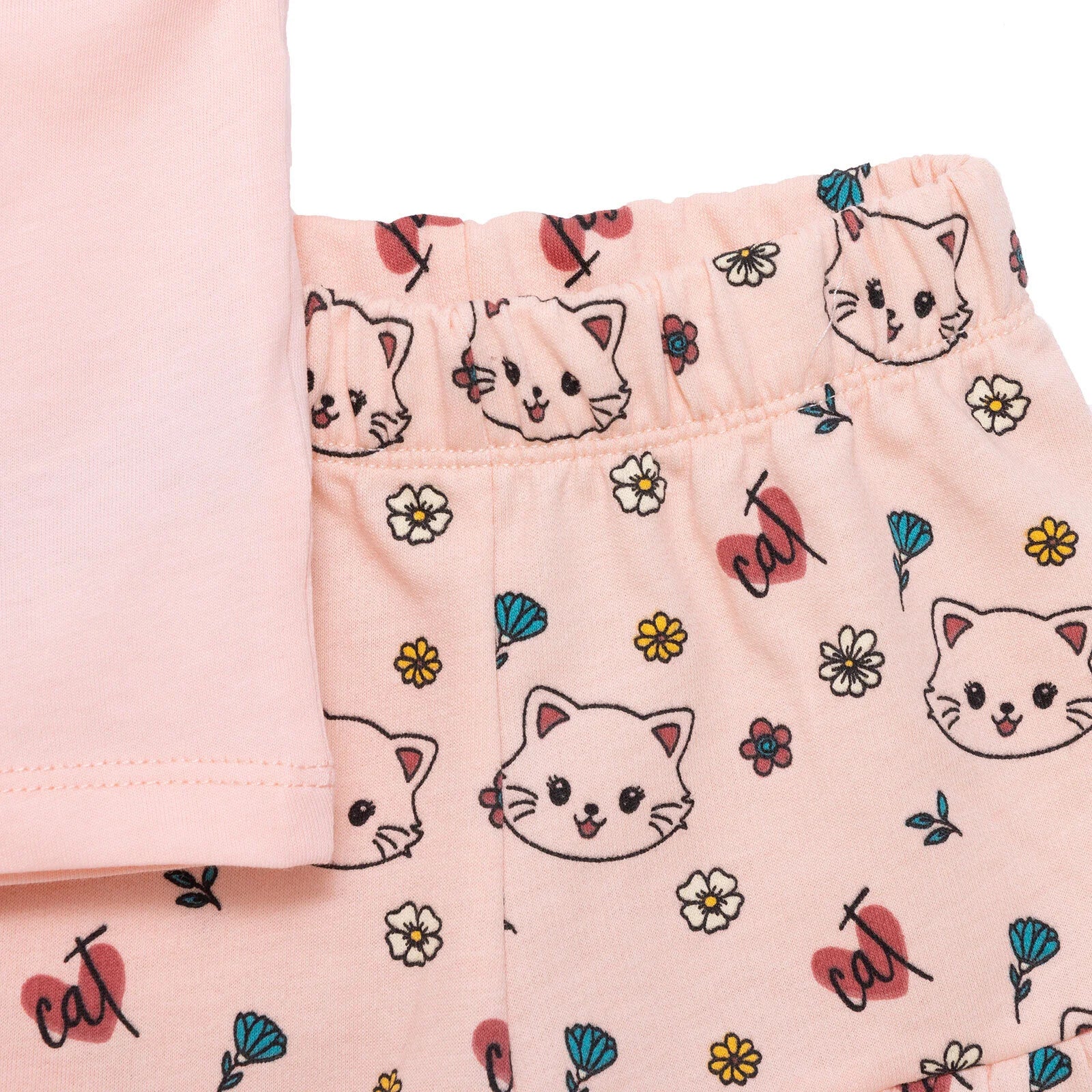 HelloBaby Basic Grl Cat Printed Tshirt - Short - Pink - ebebek - Black Friday