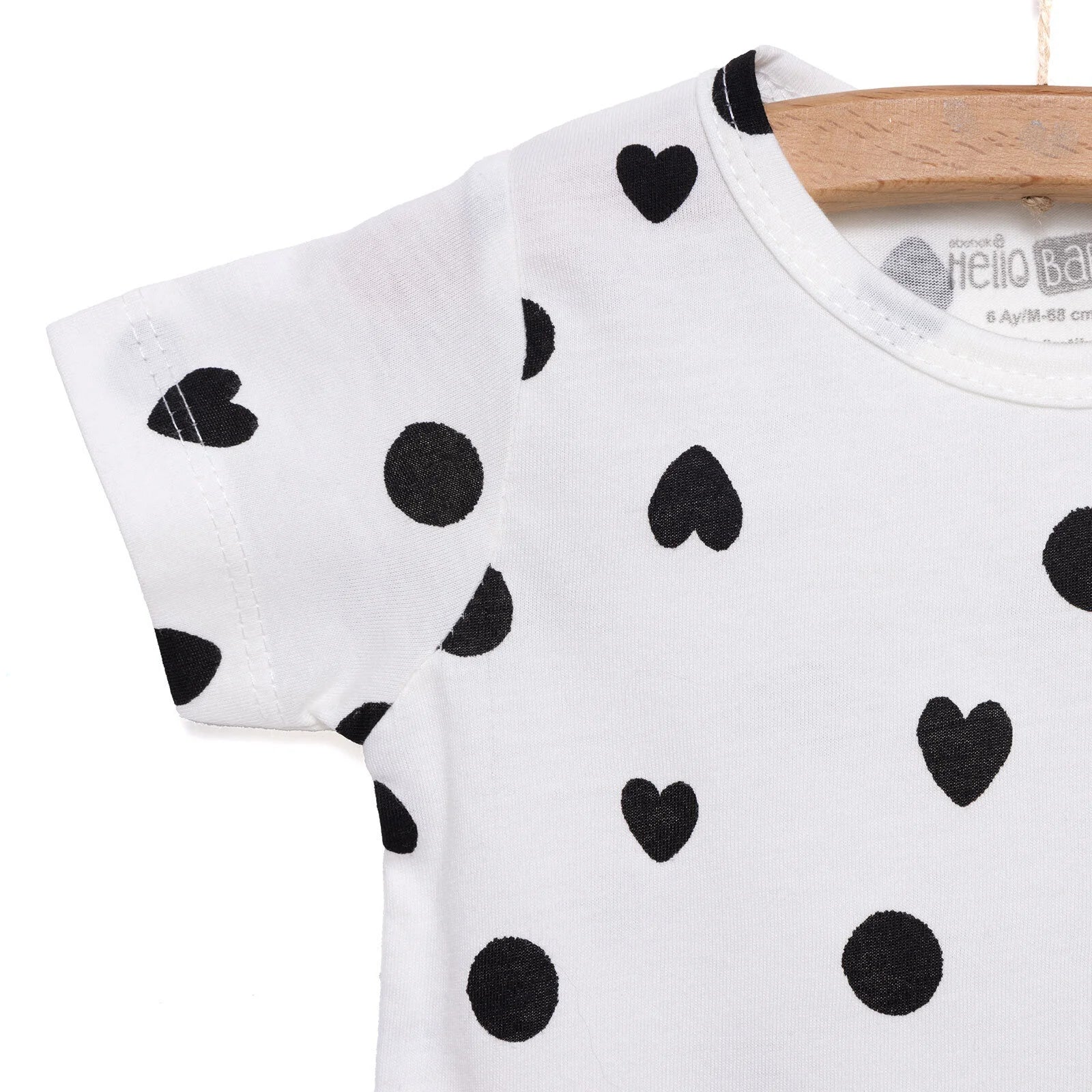 HelloBaby Girl Short Sleeve Pyjamas Set - Ecru - ebebek - Black Friday