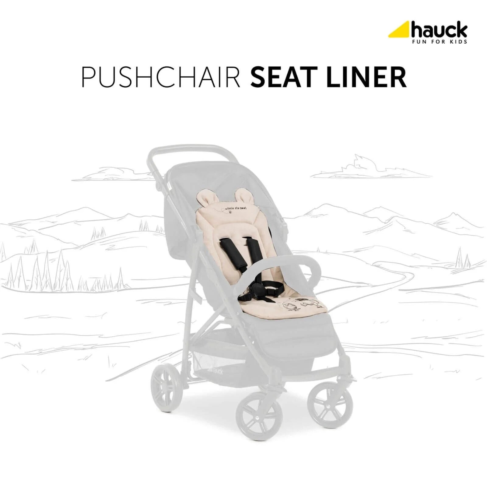 Hauck Disney Pushchair Seat Liner - Winnie the Pooh Beige - ebebek - Black Friday
