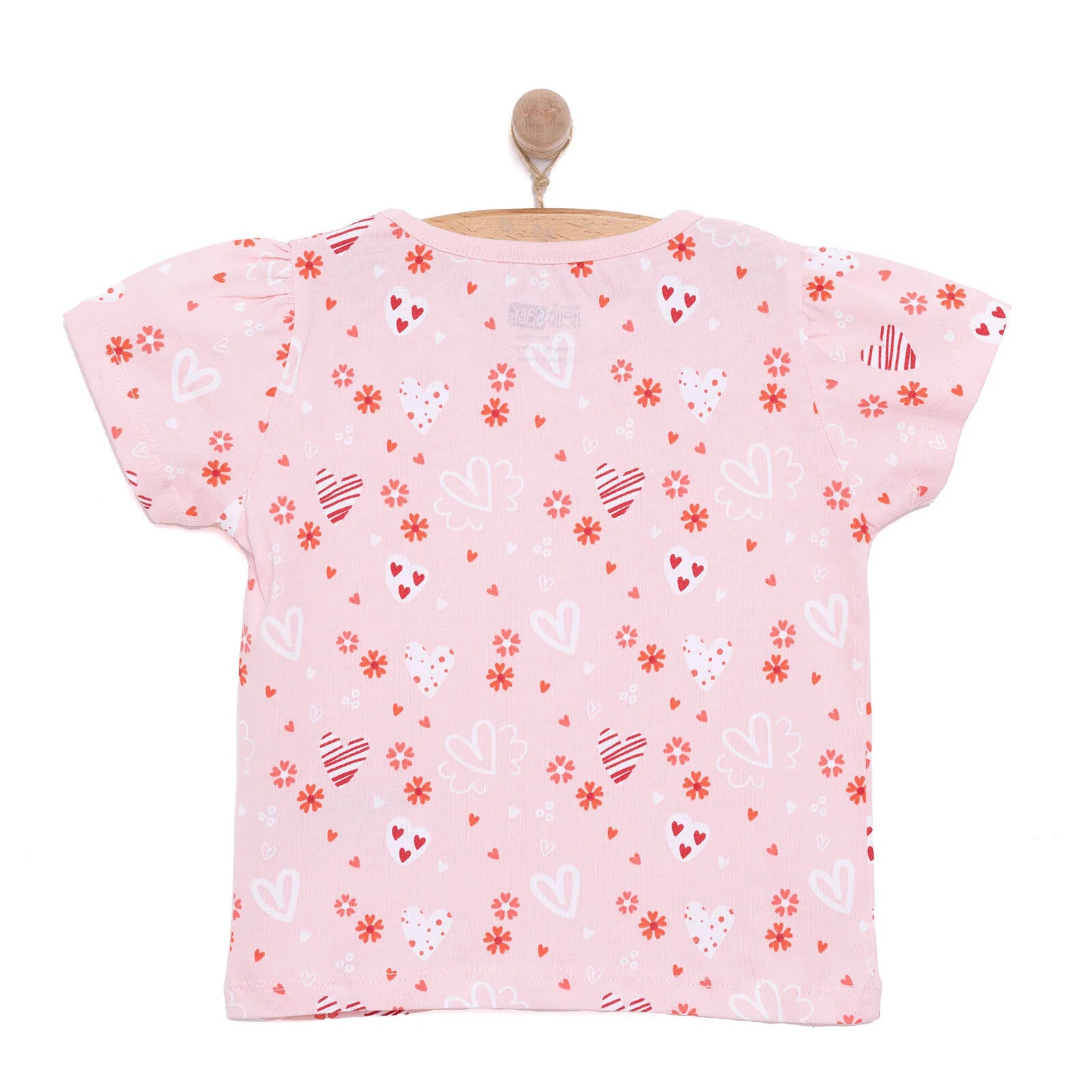 HelloBaby Basic Girl Cat Eats Fruit Patterned Tshirt - Pink - ebebek - Black Friday
