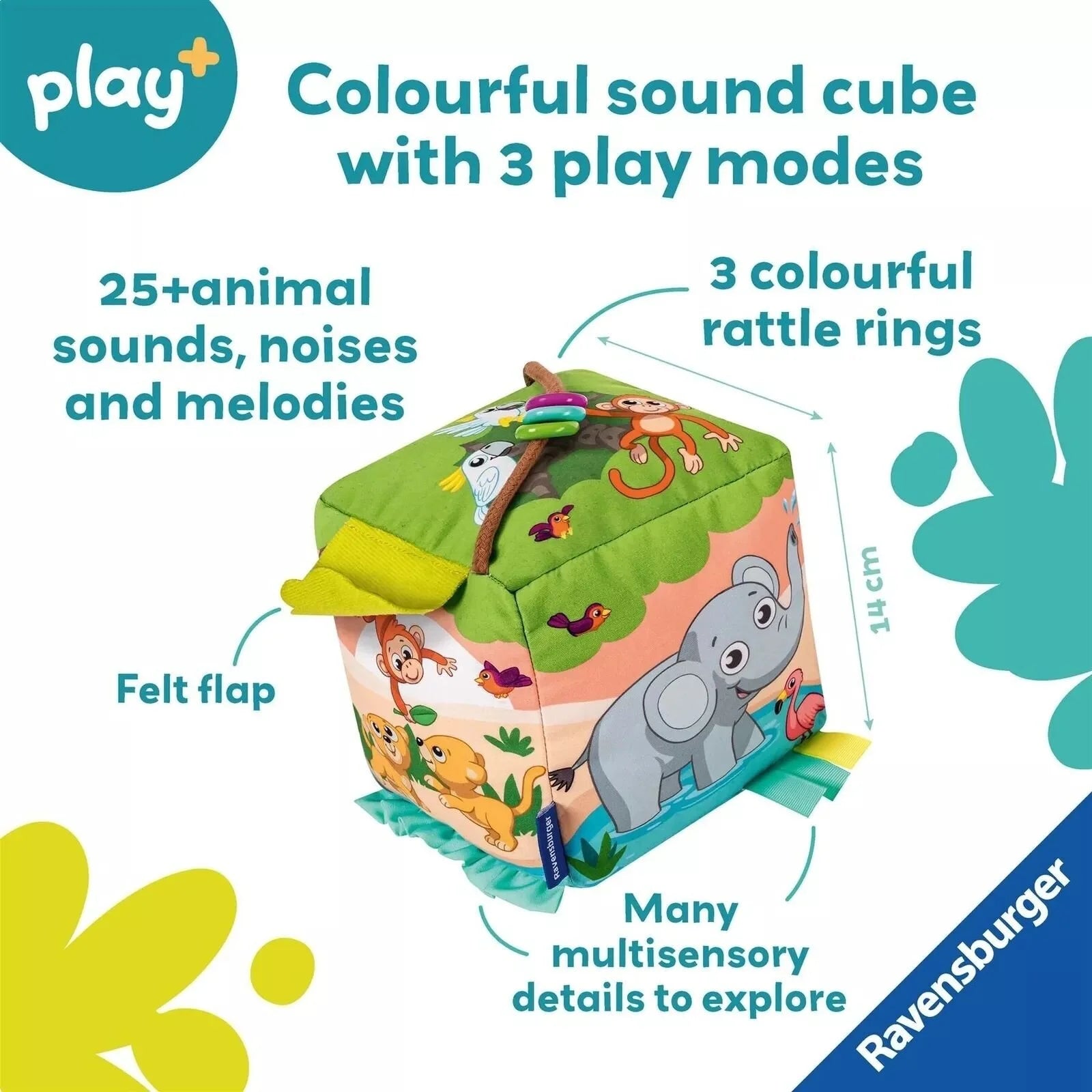 Play+ Roll & Play Sound Cube Wild Animals - ebebek - Black Friday