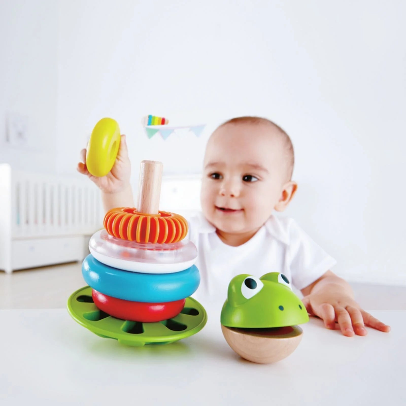 Hape Mr Frog Stacking Rings - ebebek - Black Friday