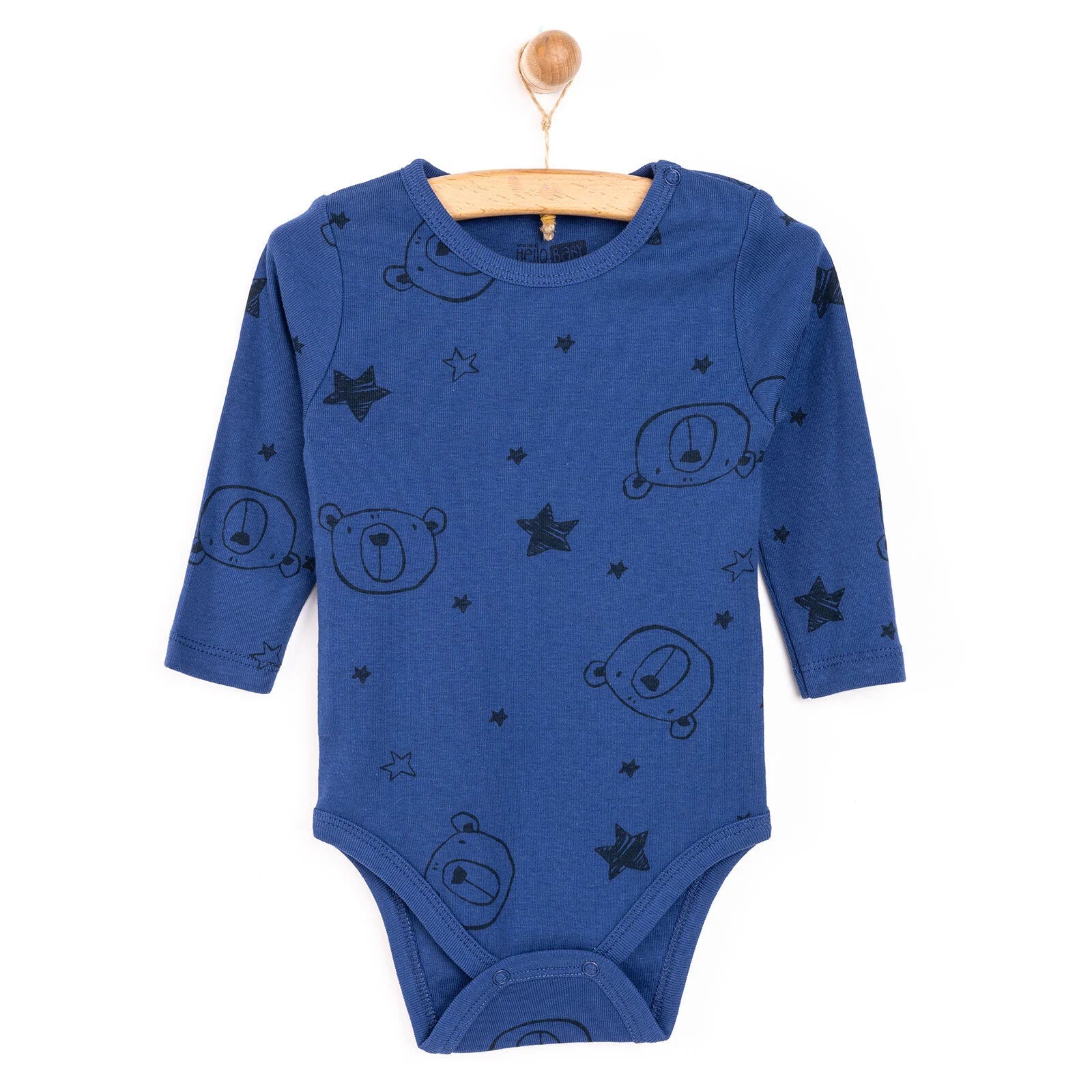 HelloBaby Baby Boy Long Sleeve Body - Navy Blue - ebebek - Black Friday