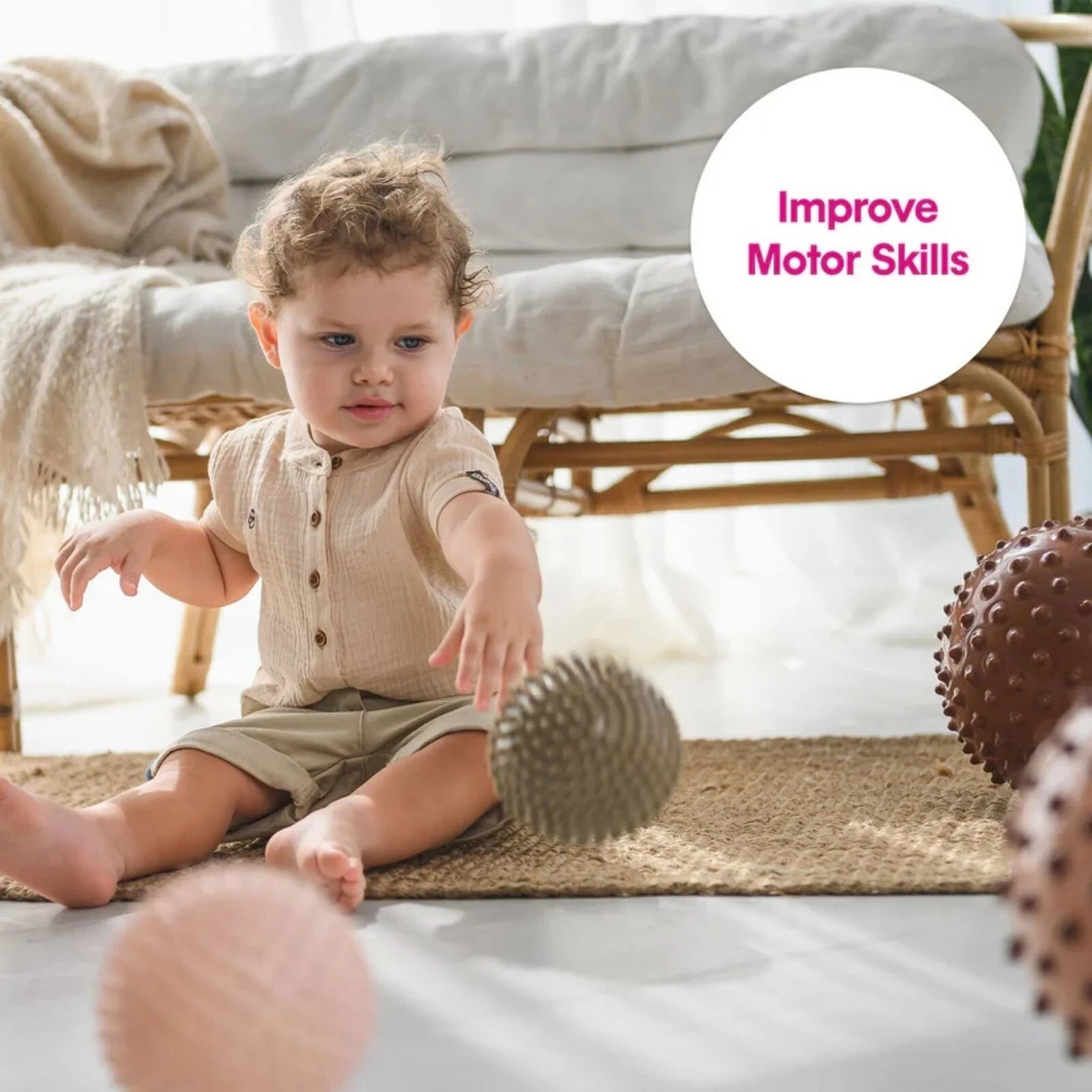 Edushape Sensory Ball Boho Chic 10cm 4 pcs - ebebek - Black Friday