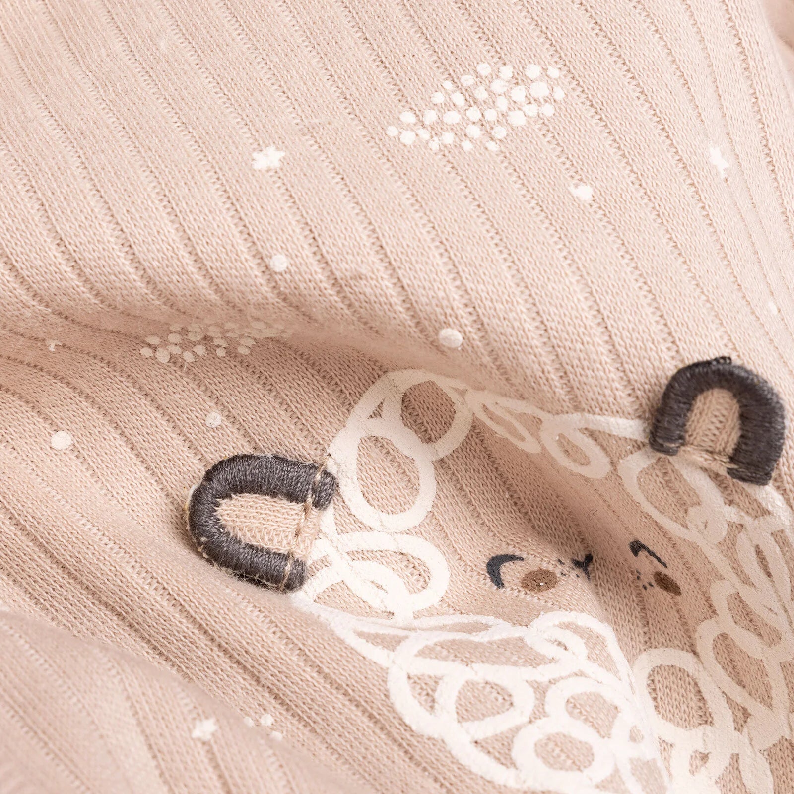 Bebetto Newborn Baby Girl Top - Footed Jumpsuit - Hat - Beige - ebebek - Black Friday