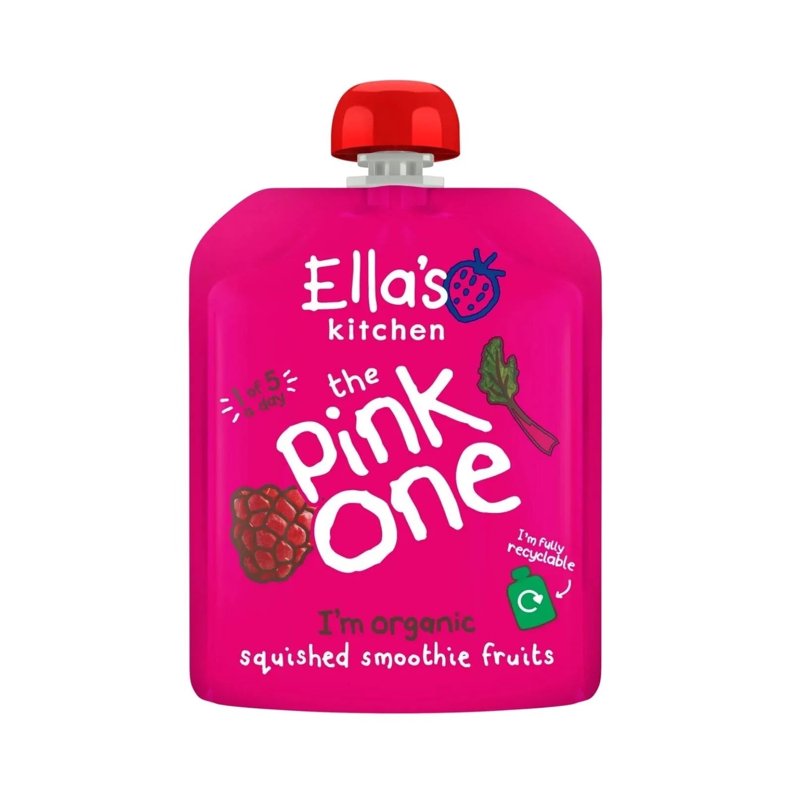 Ella's Kitchen Organic Smoothie The Pink One Multipack Baby Food Pouch 6+ months 450g (5x90g) - ebebek - Black Friday