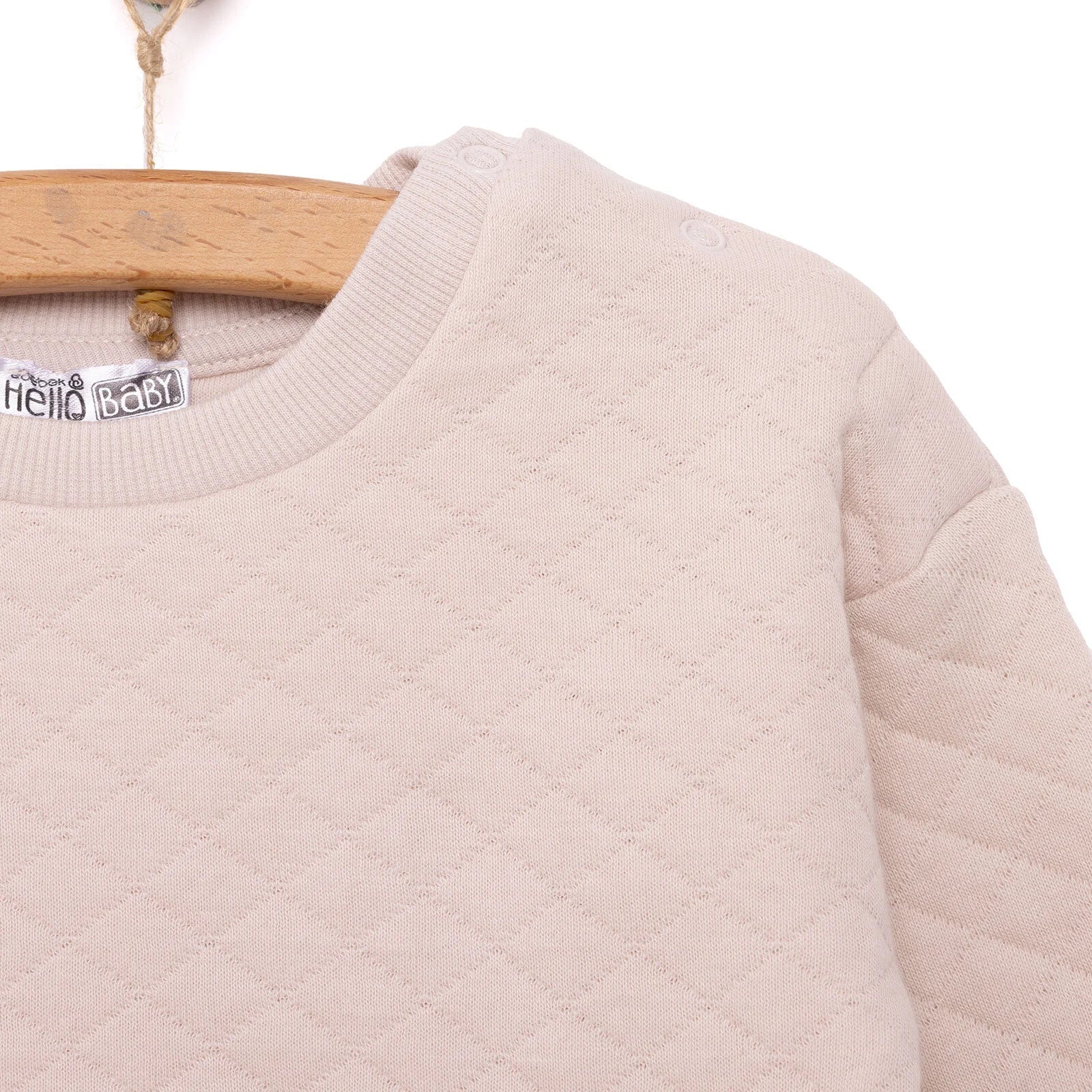 HelloBaby Newborn Quilted Sweatshirt - Footed Bottom - Grey - ebebek - Black Friday