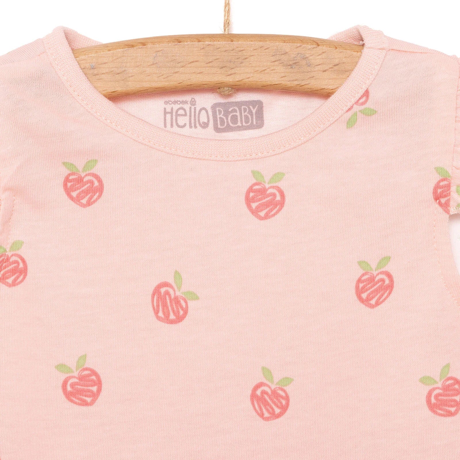 HelloBaby Basic Girl Peach Patterbed PriNnted Dress - Light Pink - ebebek - Black Friday
