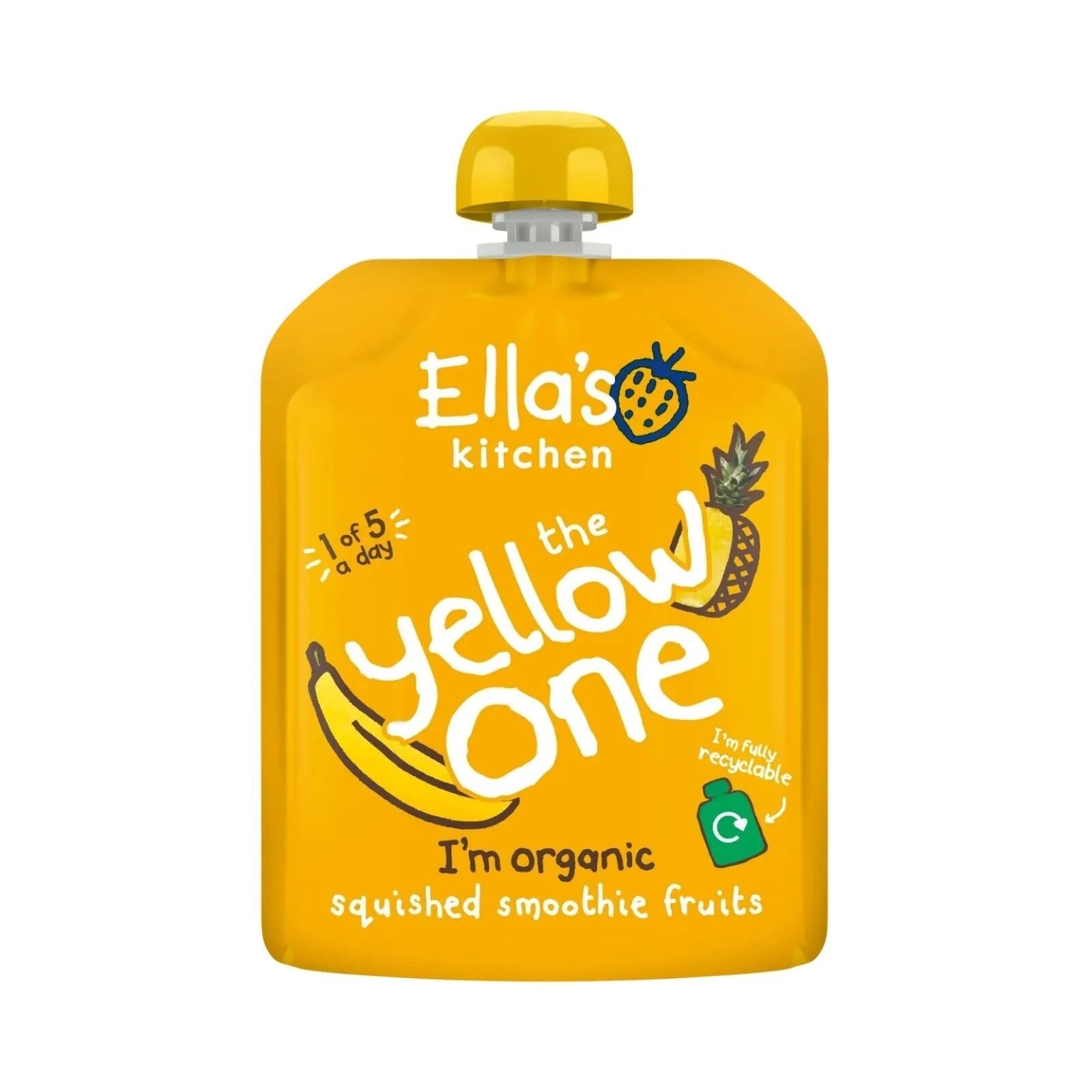 Ella's Kitchen Organic Smoothie The Yellow One Multipack Baby Food Pouch 6+ months 450g (5x90g) - ebebek - Black Friday