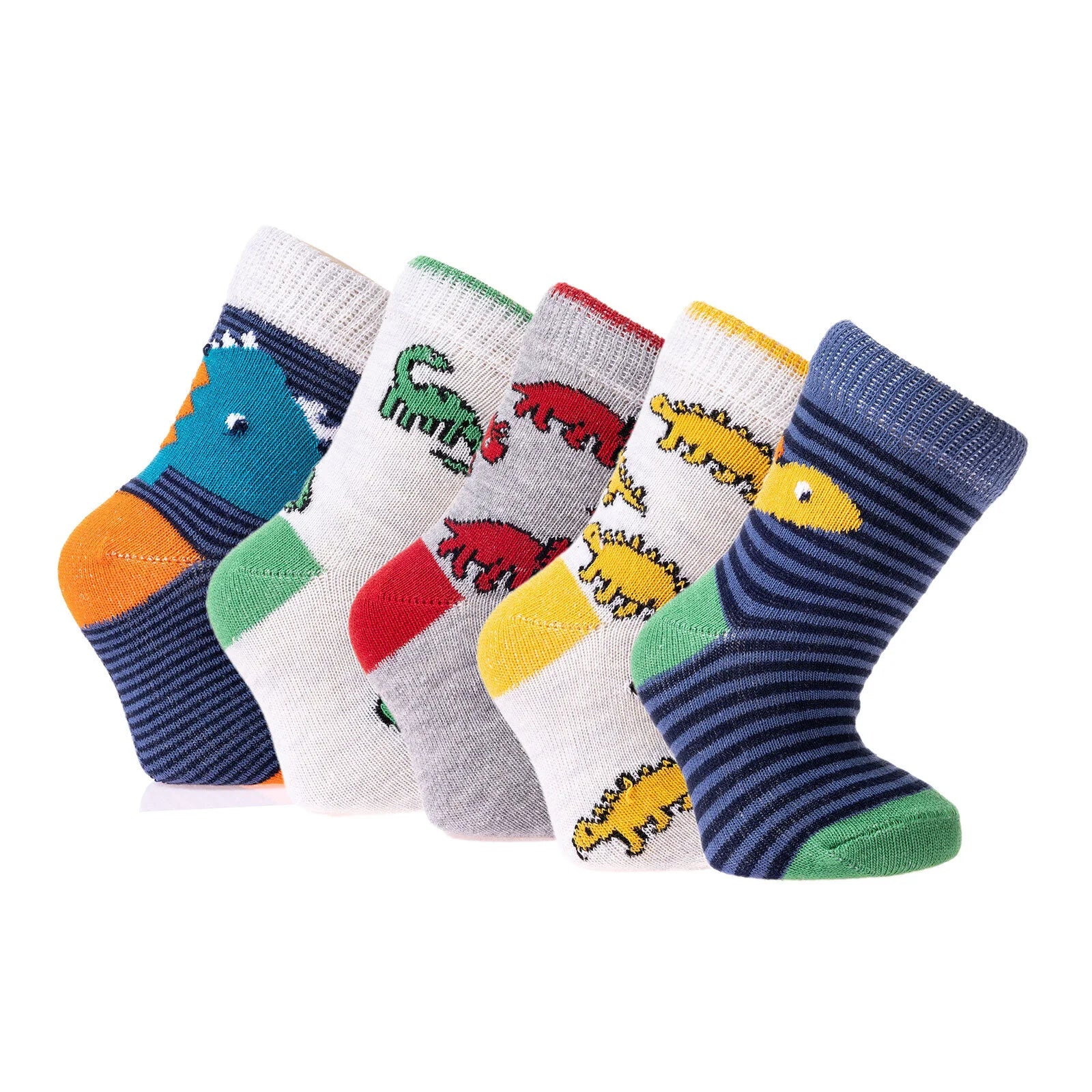 HelloBaby Baby Boy Dino Patterned Socks 5 Pcs - Multicolour - ebebek - Black Friday