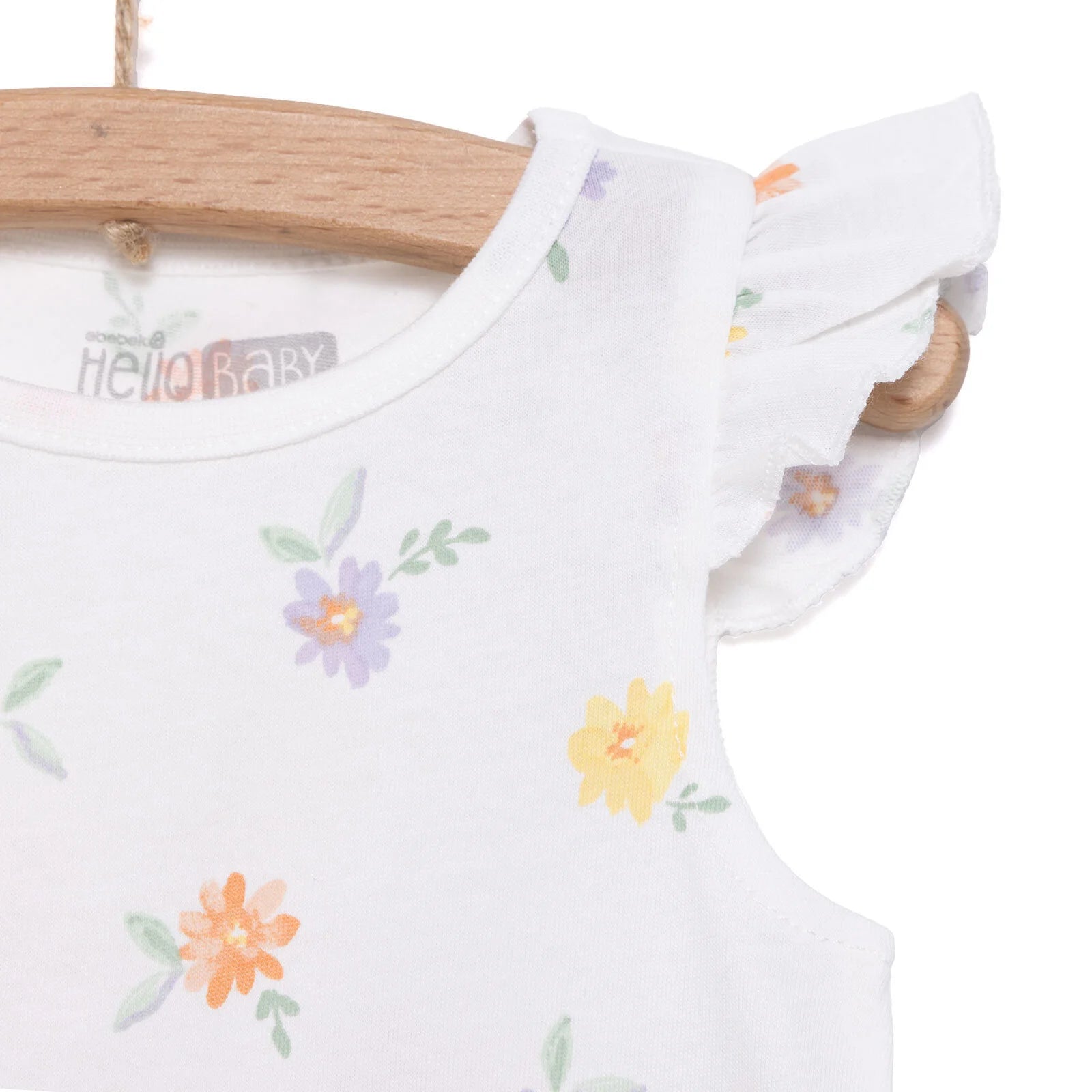 HelloBaby Basic Girl Flower Printed Dres - Ecru - ebebek - Black Friday