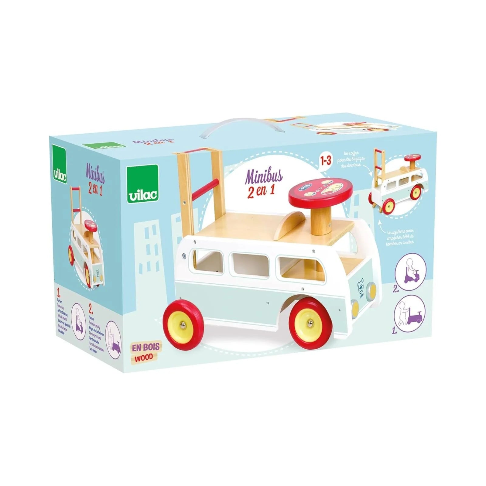 Vilac 2 - in - 1 Retro Wooden Camper Van - ebebek - Black Friday