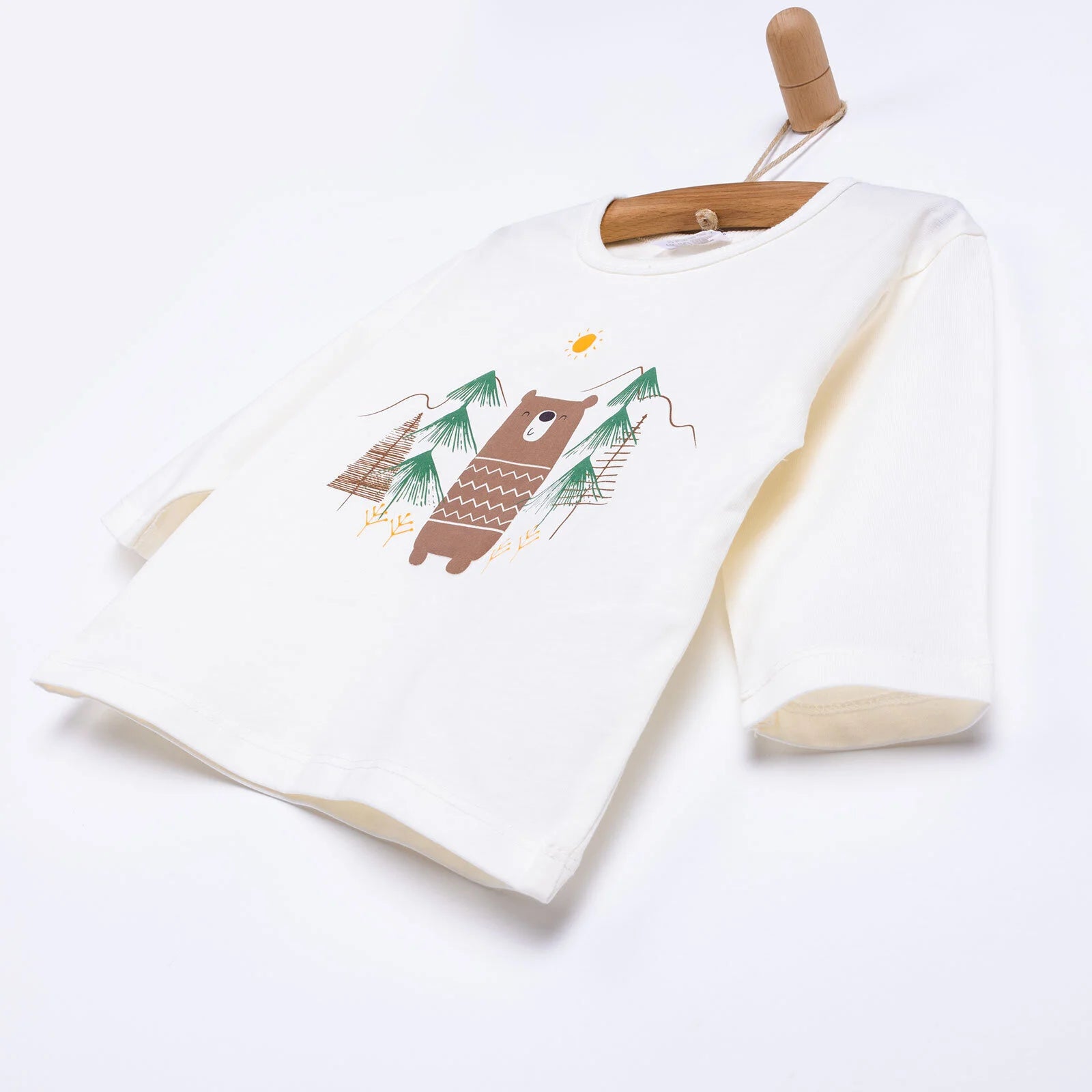 HelloBaby Forest Camp Boy Sweatshirt - Ecru - ebebek - Black Friday