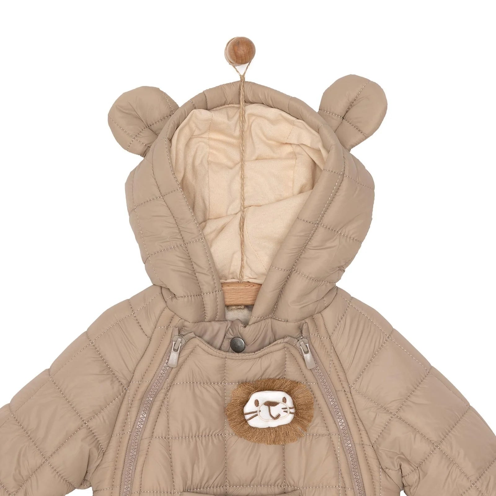 Midimod Basic Boy Quilted Snowsuit - Beige - ebebek - Black Friday
