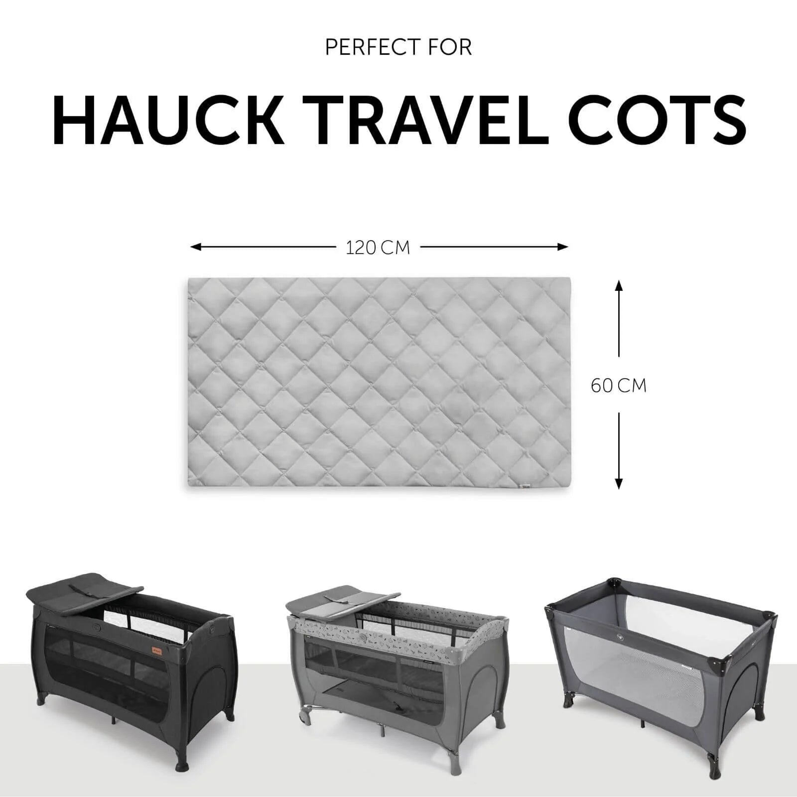 Hauck Bed Me Travel Cot Fitted Sheet 120x60 cm - Beige - ebebek - Black Friday