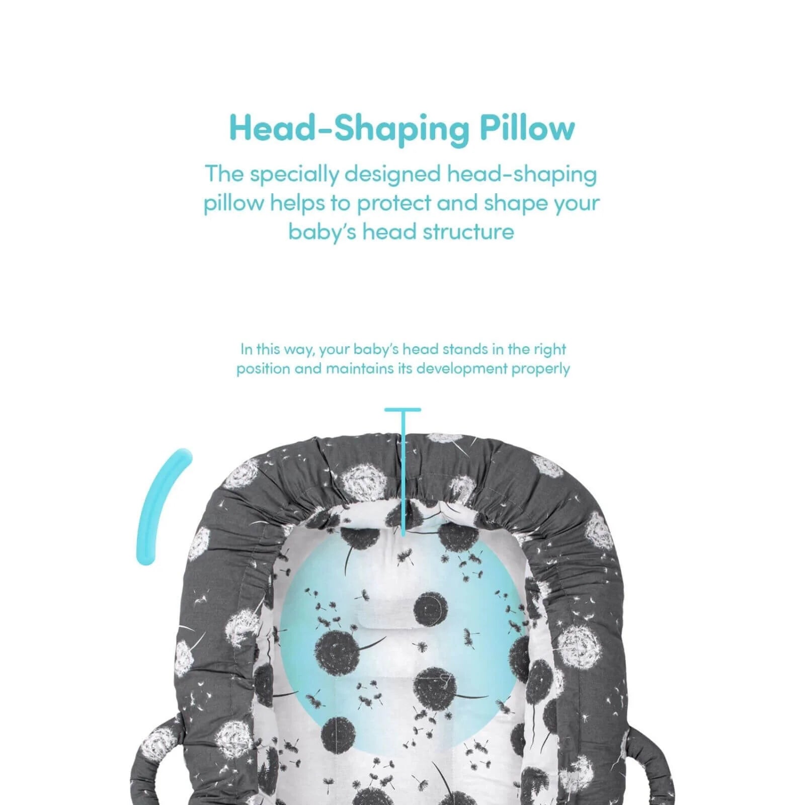 baby plus Mother Side Baby Reflux Bed Dandelion - baby plus - ebebek