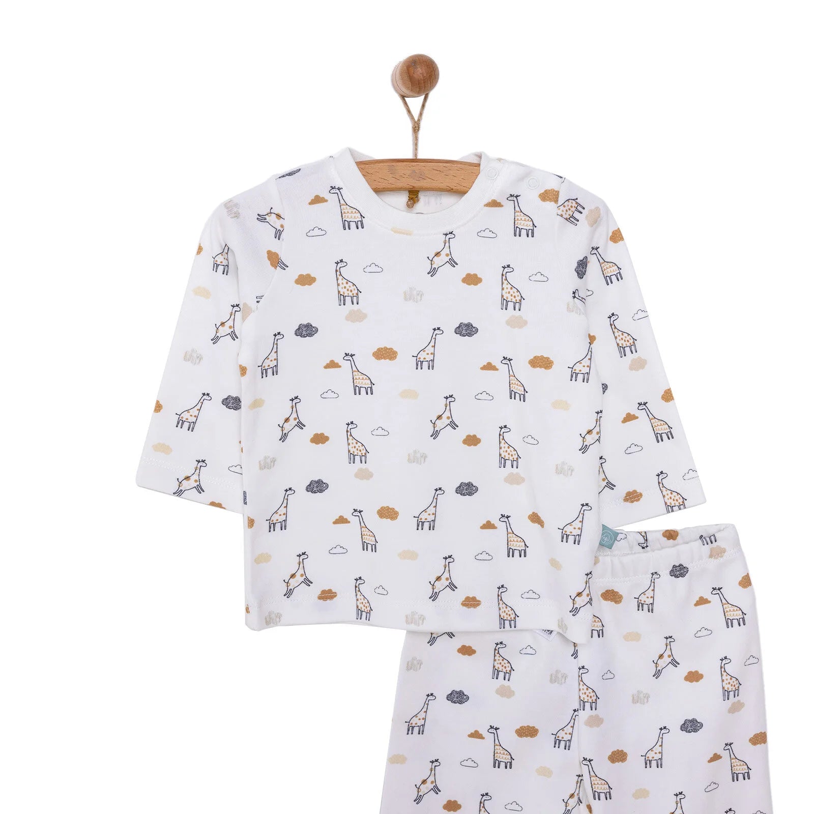 Pambuliq Baby Girl Long Sleeve Pyjamas Set - Ecru - ebebek - Black Friday