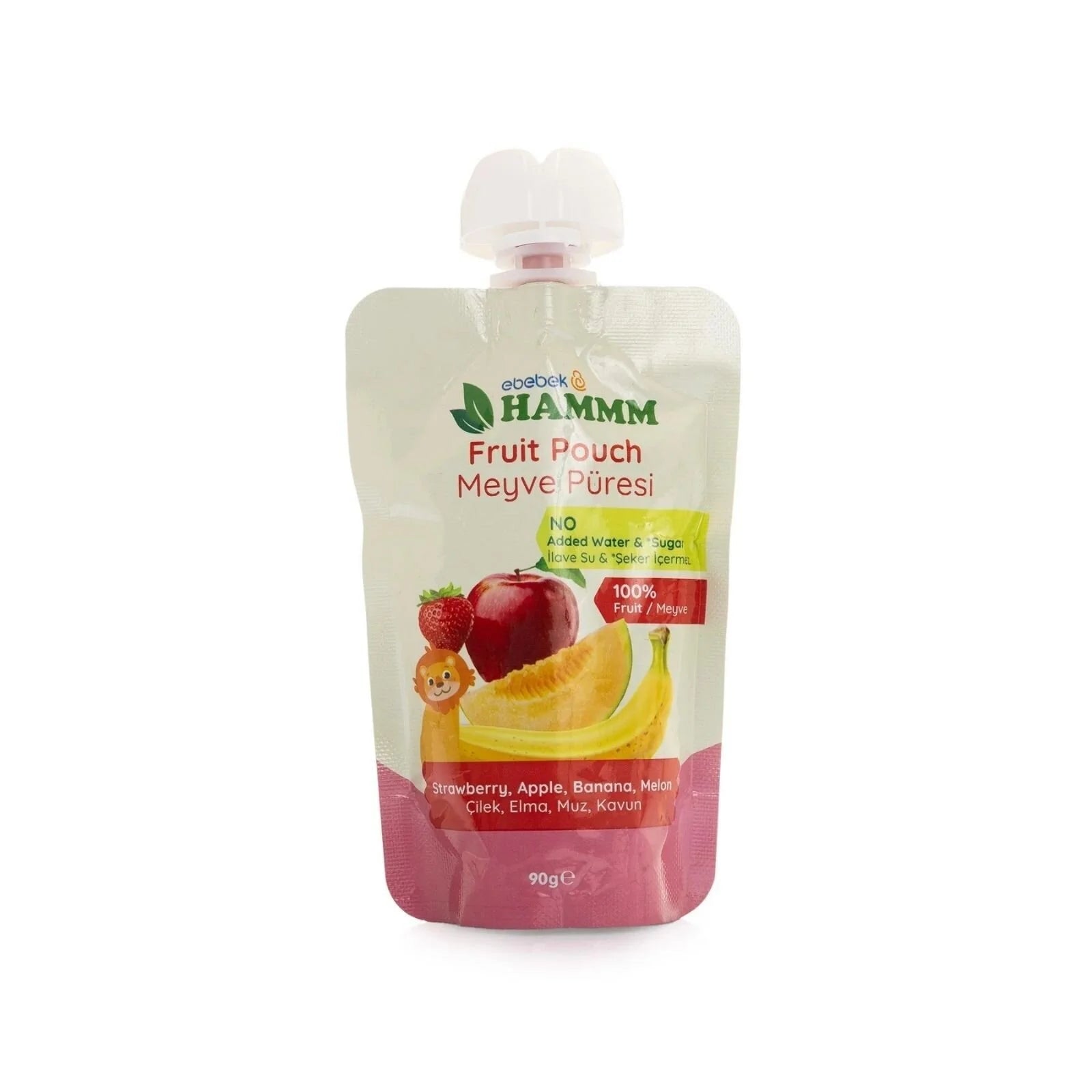 Hammm Strawberry Apple Banana & Melon Puree Pouch (12x90g) - ebebek - Black Friday