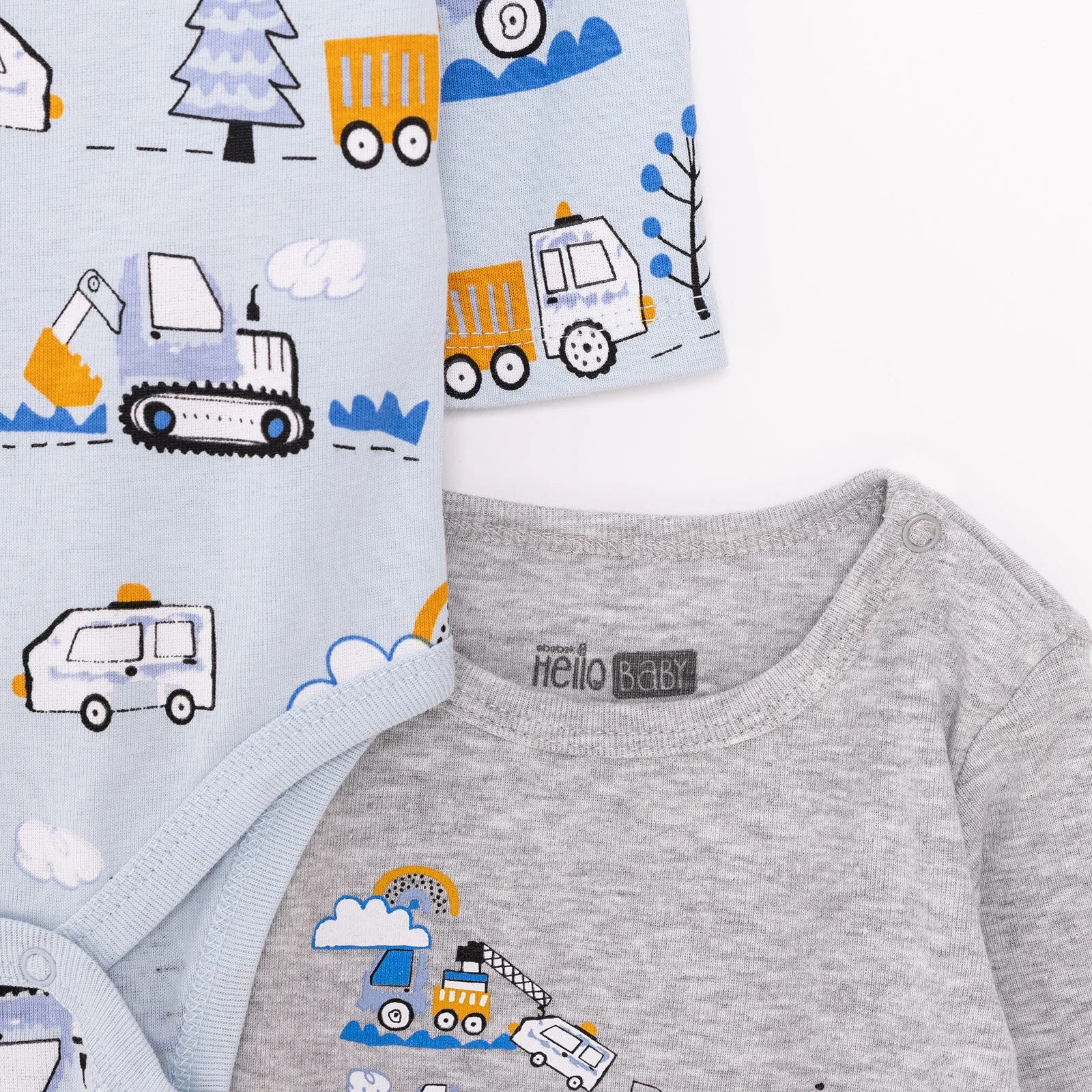 HelloBaby Boy 2 - Pack Long Sleeve Bodysuit - Blue - ebebek - Black Friday