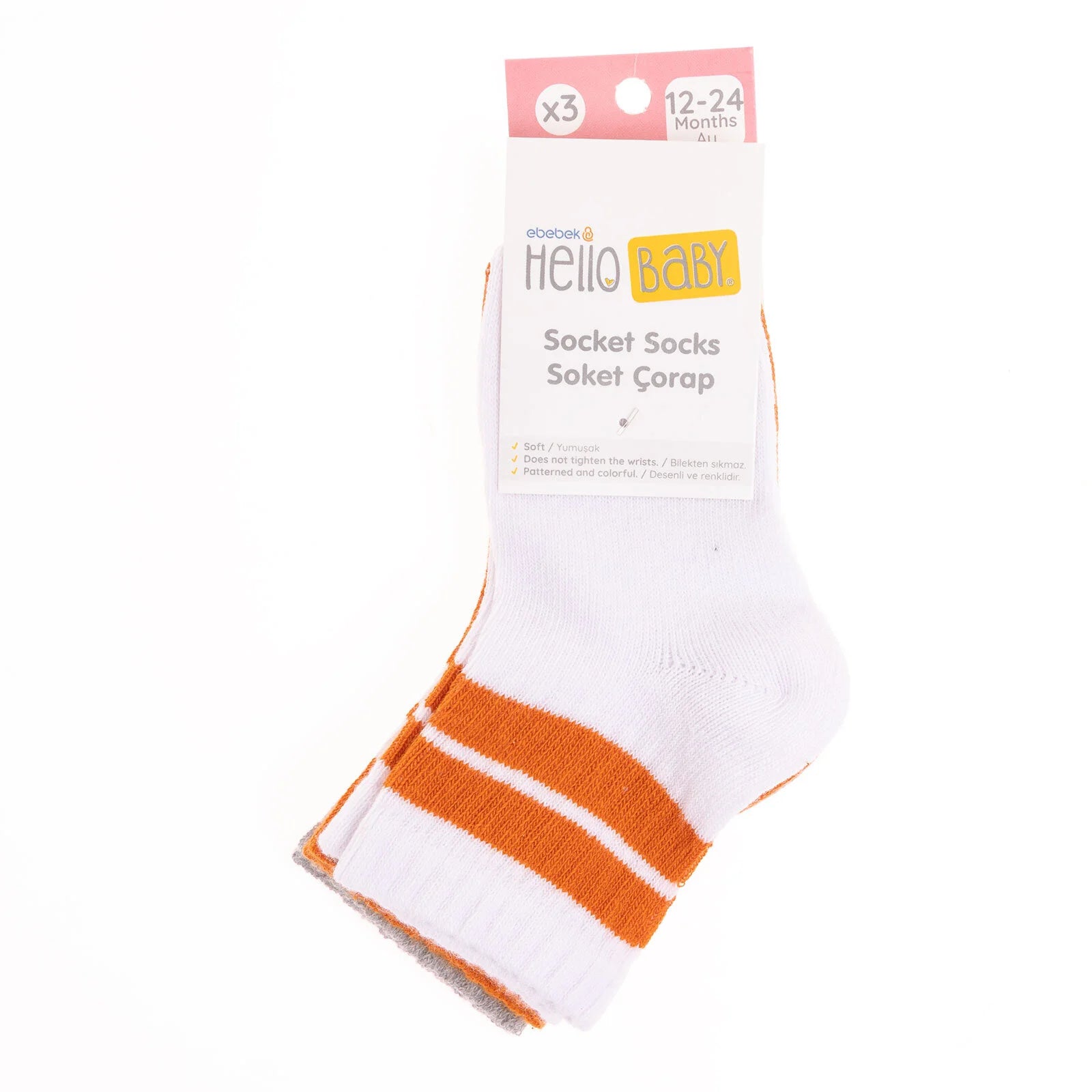 HelloBaby Baby Girl Pack of 3 Socks - Red - ebebek - Black Friday