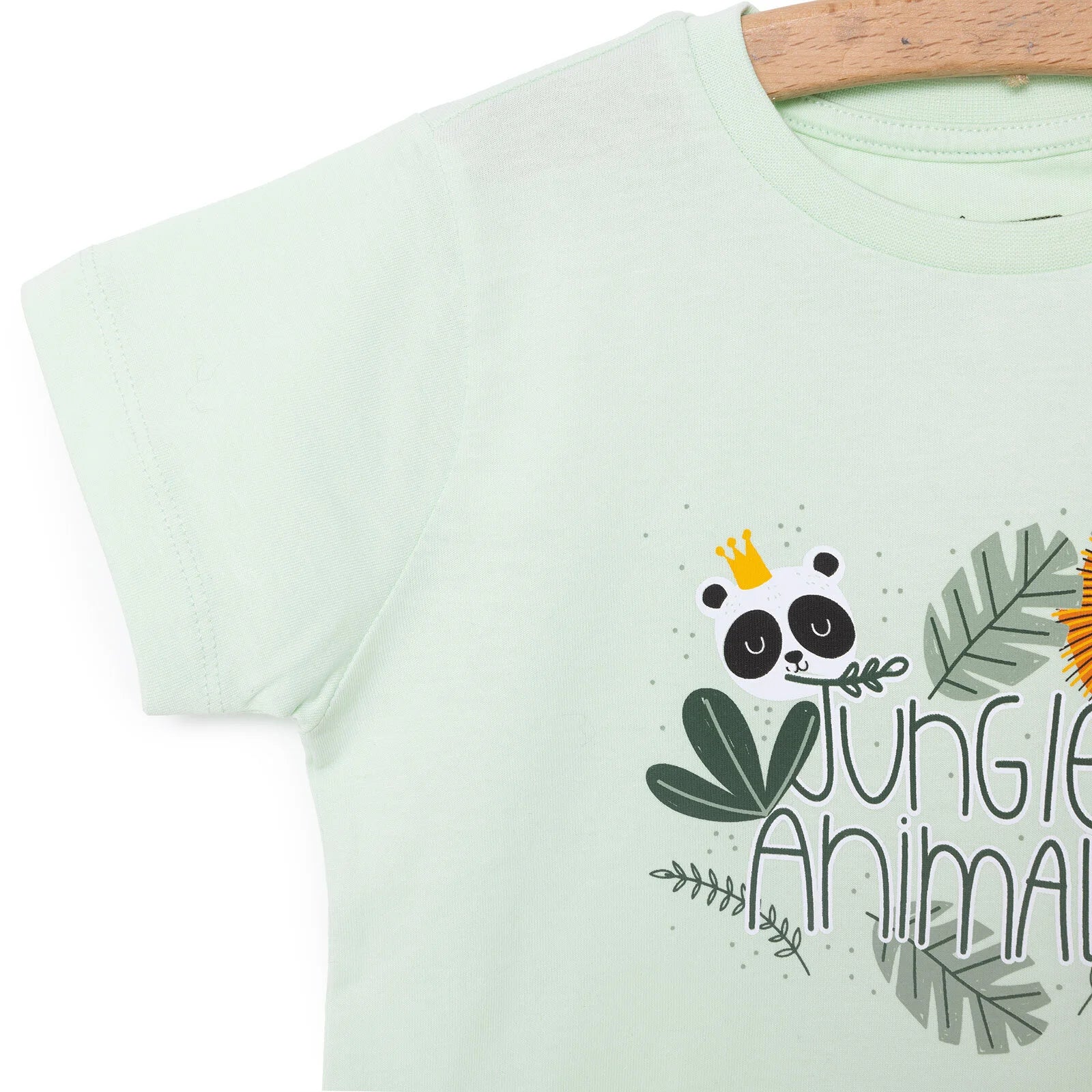 HelloBaby Basic Boy Jungle Animals Tshirt - Light Green - ebebek - Black Friday