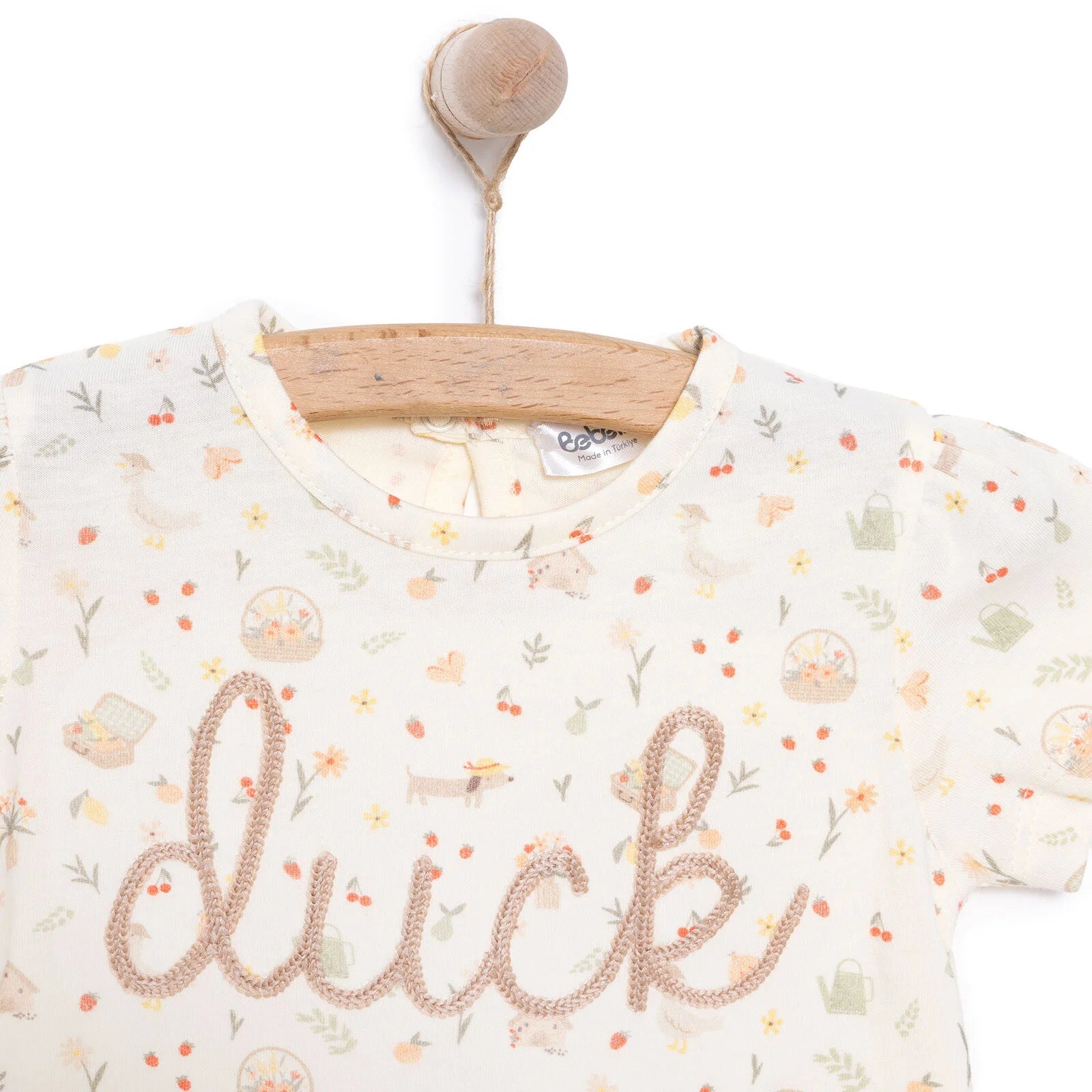 Bebetto Cute Duck Girl Tshirt - Bottom - Salmon - ebebek - Black Friday