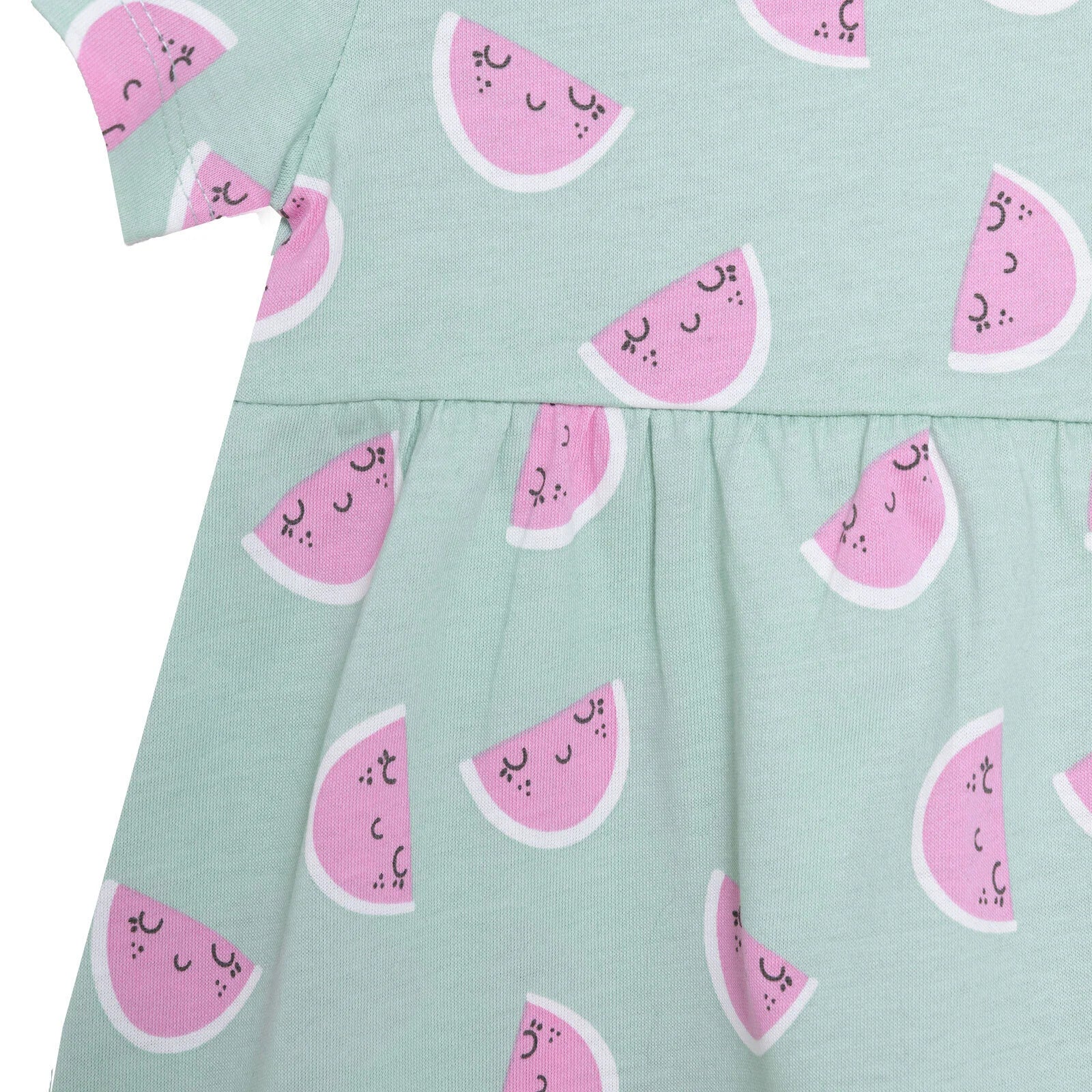 HelloBaby Basic Girl Watermelon Printed Dress - Dark Mint - ebebek - Black Friday