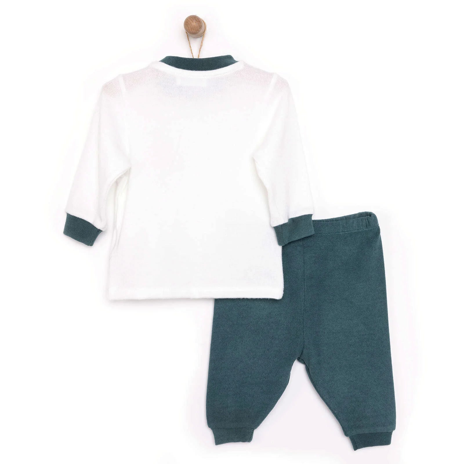 HelloBaby Boy Long Sleeve Pyjamas Set - Ecru - ebebek - Black Friday