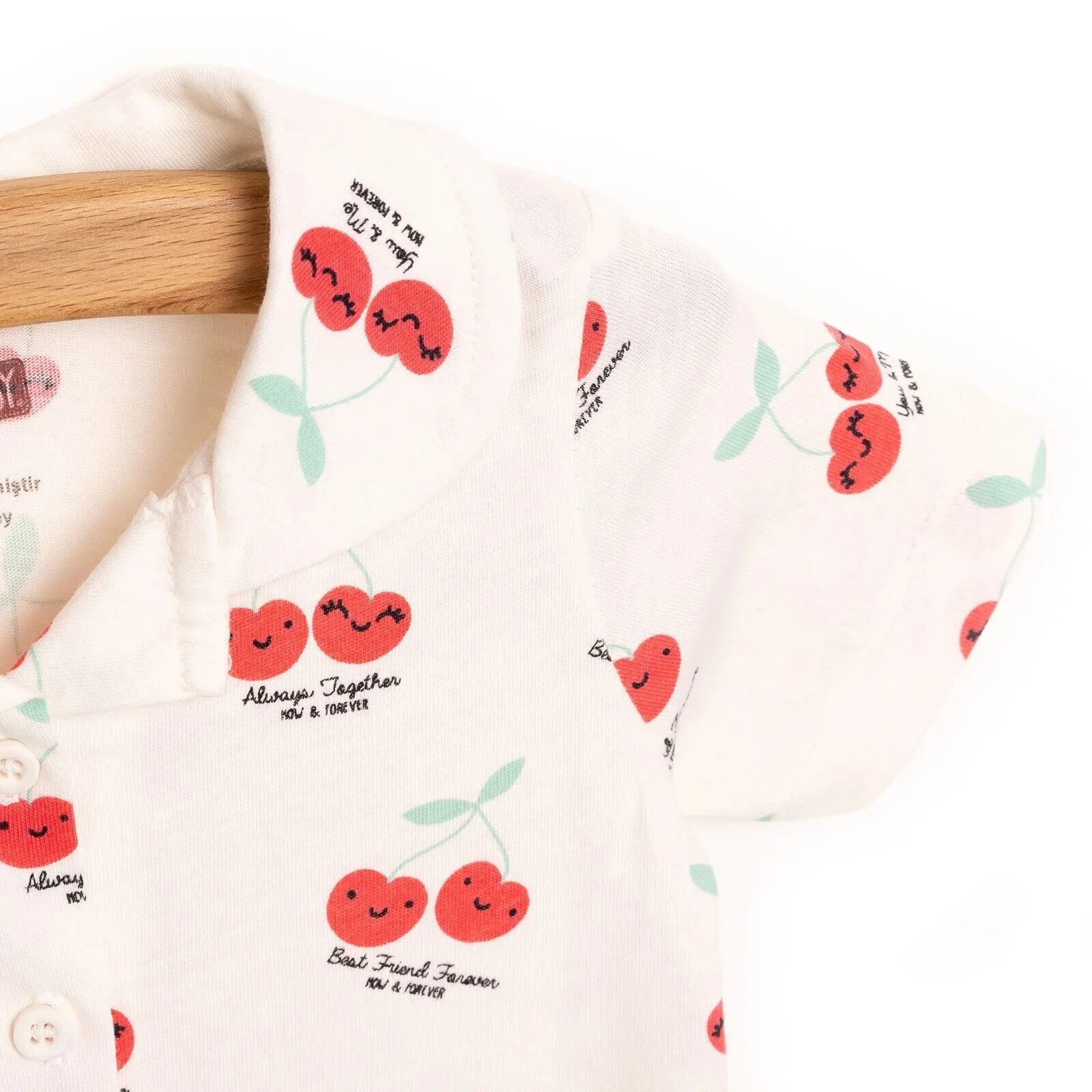 HelloBaby Baby Girl Short Sleeve Pyjamas - Ecru - ebebek - Black Friday