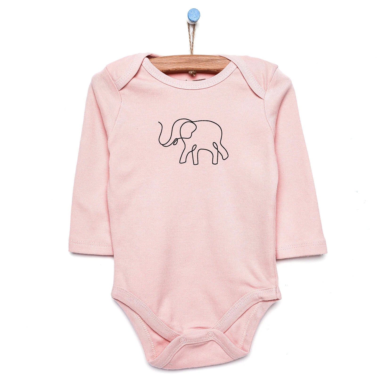 HelloBaby Long Sleeve Bodysuit - Light Pink - ebebek - Black Friday