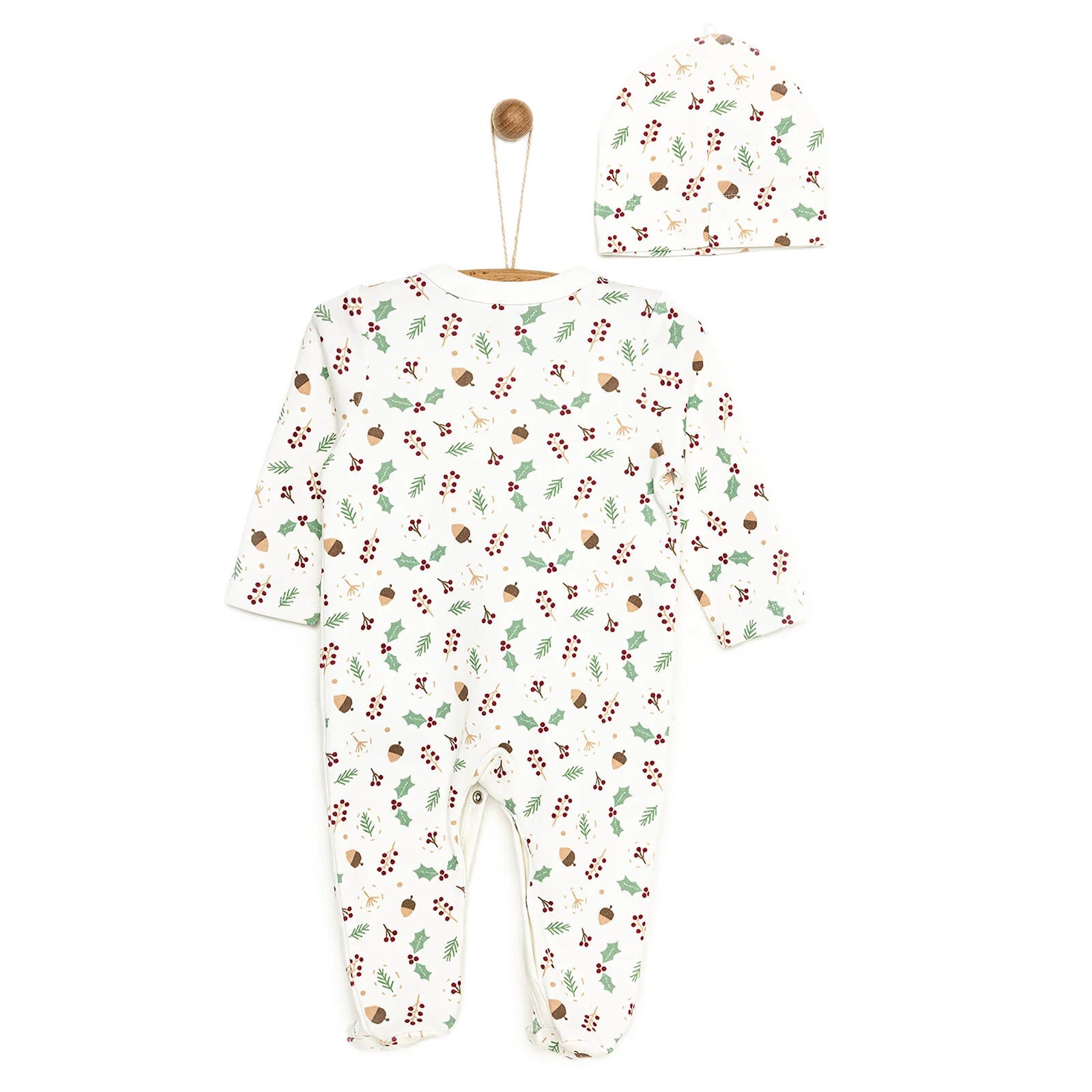 HelloBaby Footed Jumpsuit with Hat - Red - ebebek - Black Friday