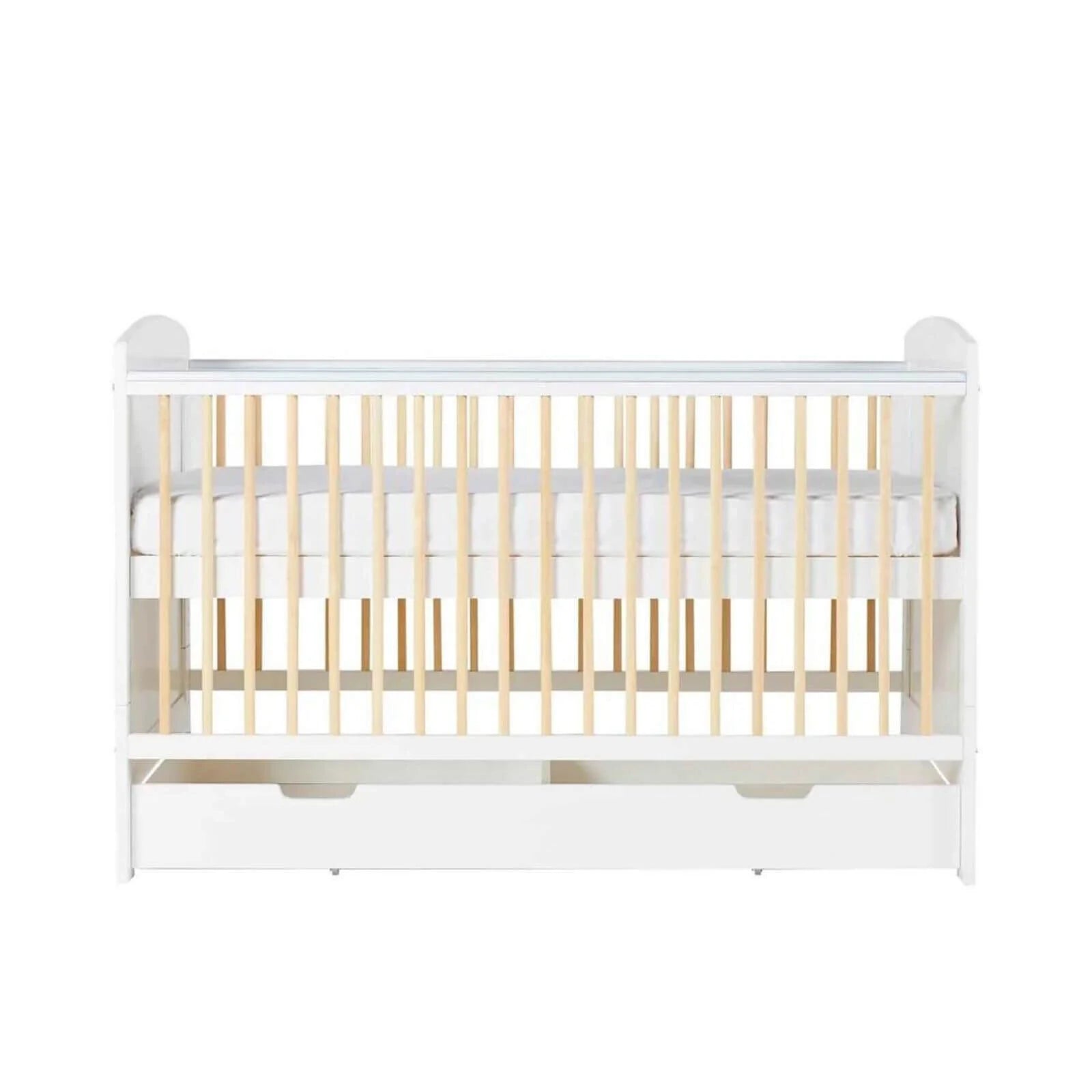 Ickle Bubba Coleby Scandi Cot Bed with Under Drawer Scandi White - Fibre Mattress - ebebek - Black Friday