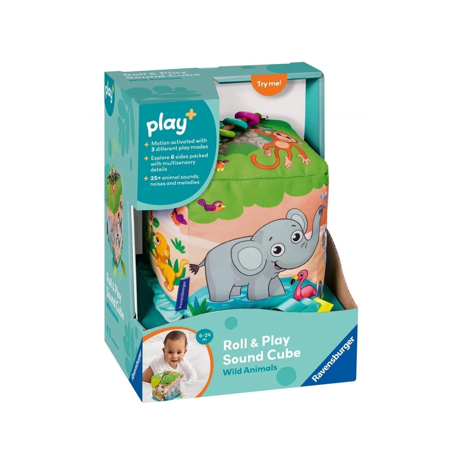 Play+ Roll & Play Sound Cube Wild Animals - ebebek - Black Friday