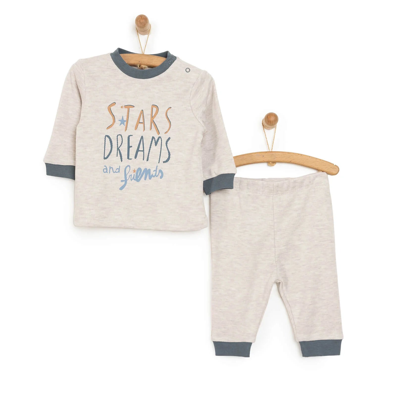 HelloBaby Baby Boy Pyjamas Set - Beige - ebebek - Black Friday