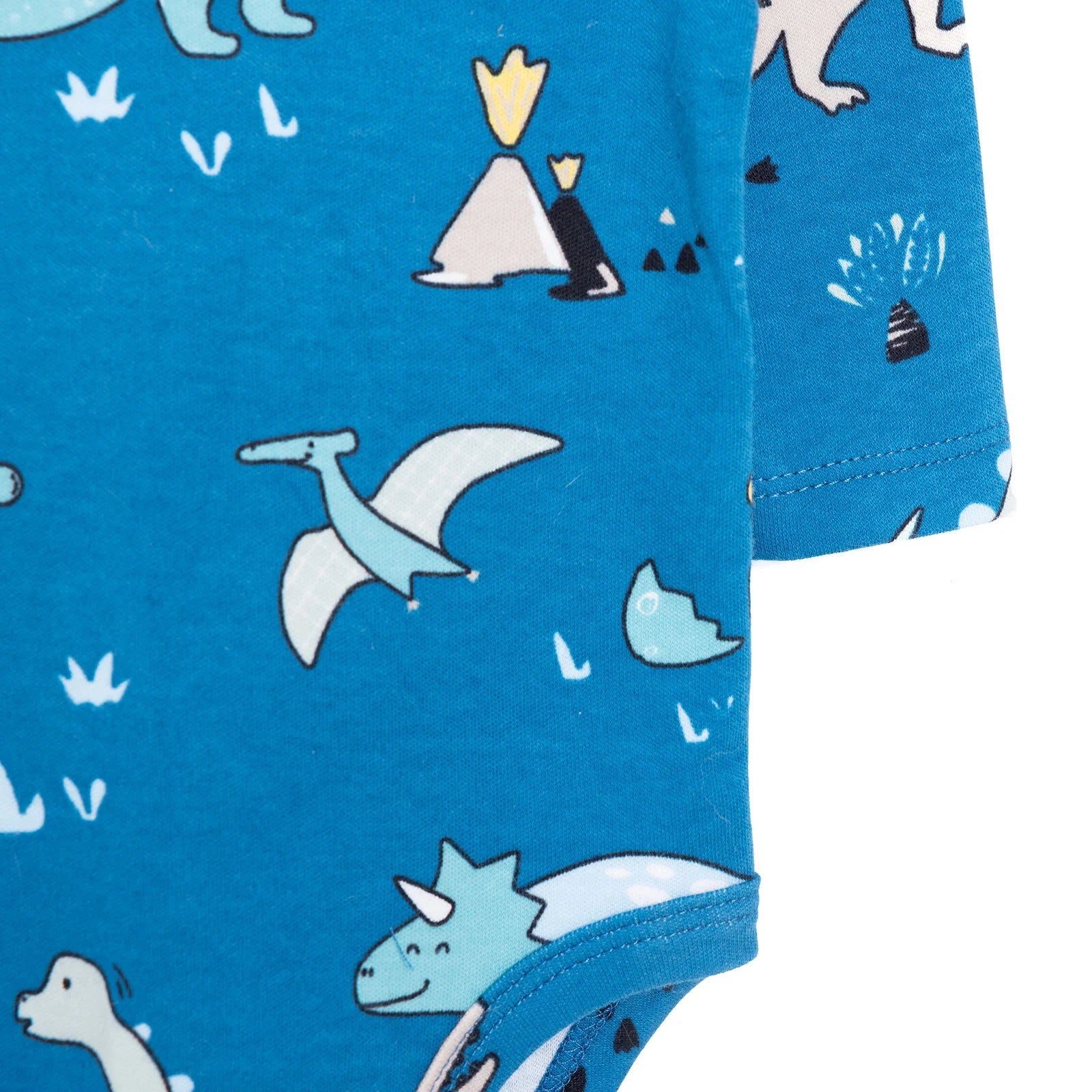 HelloBaby Boy Dino Printed Long Sleeve Bodysuit - Blue - ebebek - Black Friday