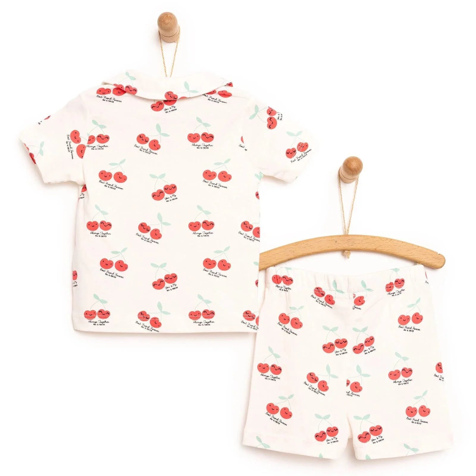 HelloBaby Baby Girl Short Sleeve Pyjamas - Ecru - ebebek - Black Friday