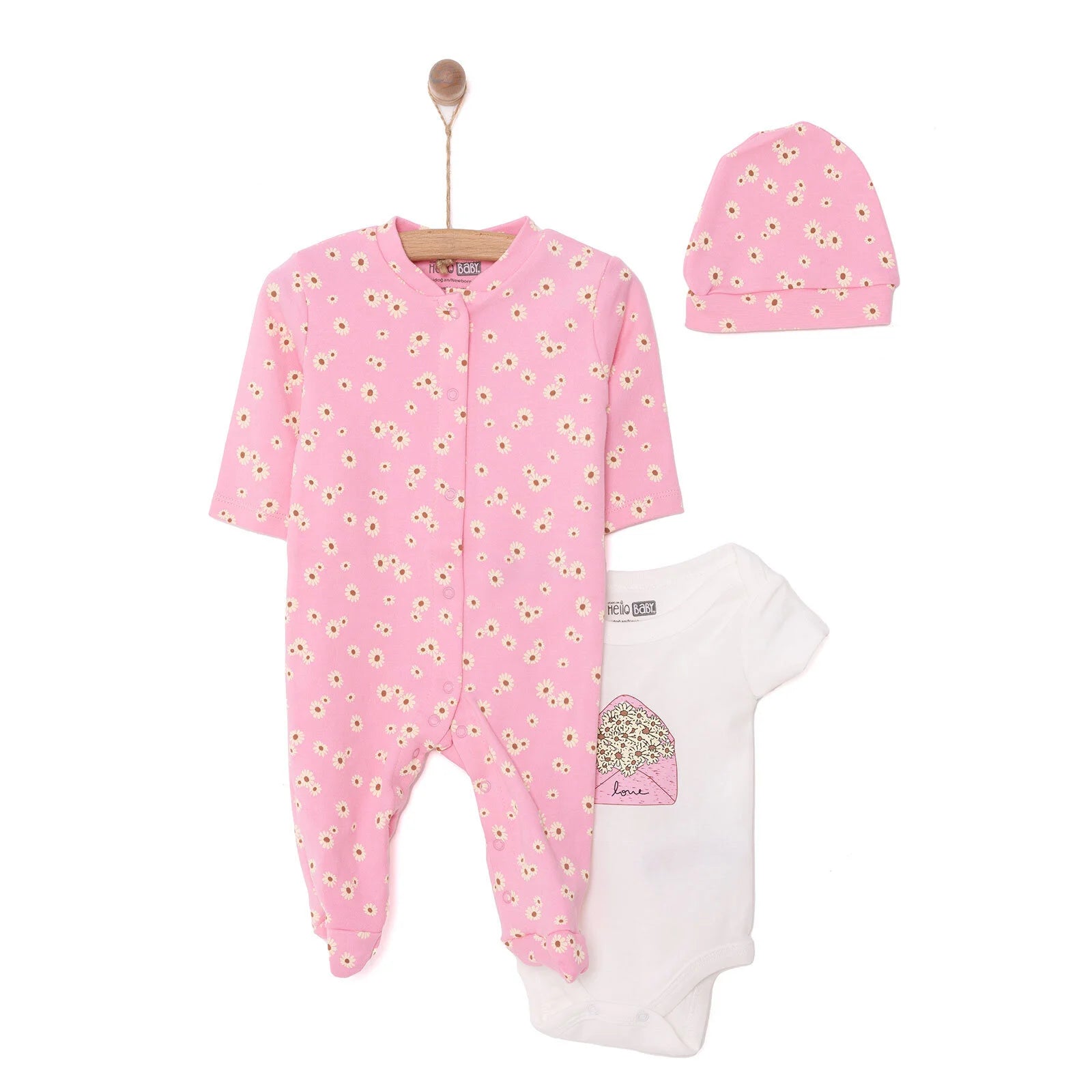 HelloBaby Baby Girl Jumpsuit - Body - Hat - Pink - ebebek - Black Friday