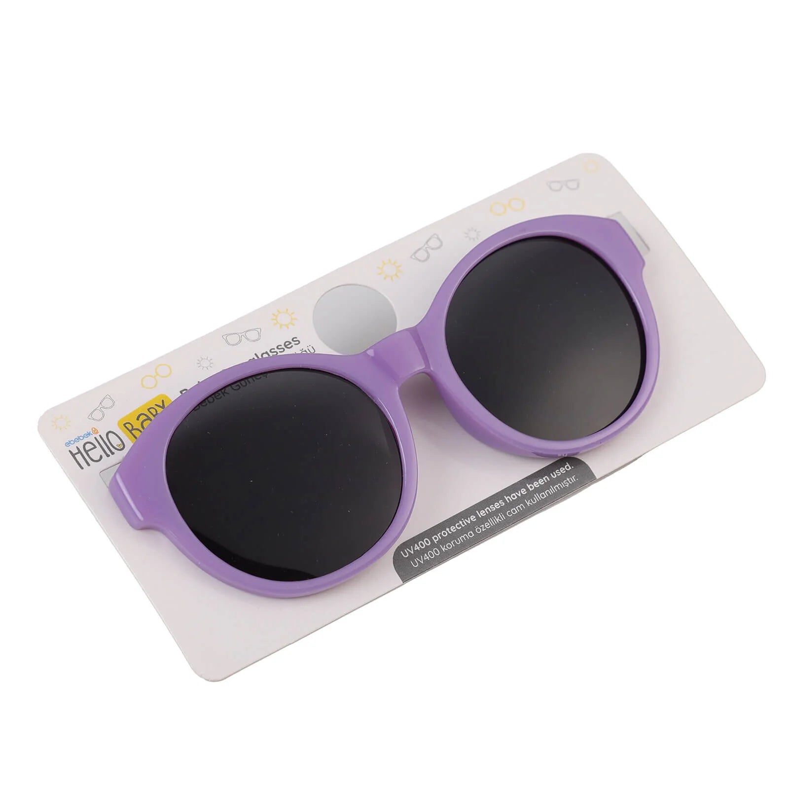 HelloBaby Matte Oval Frame Sunglasses - Purple - ebebek - Black Friday