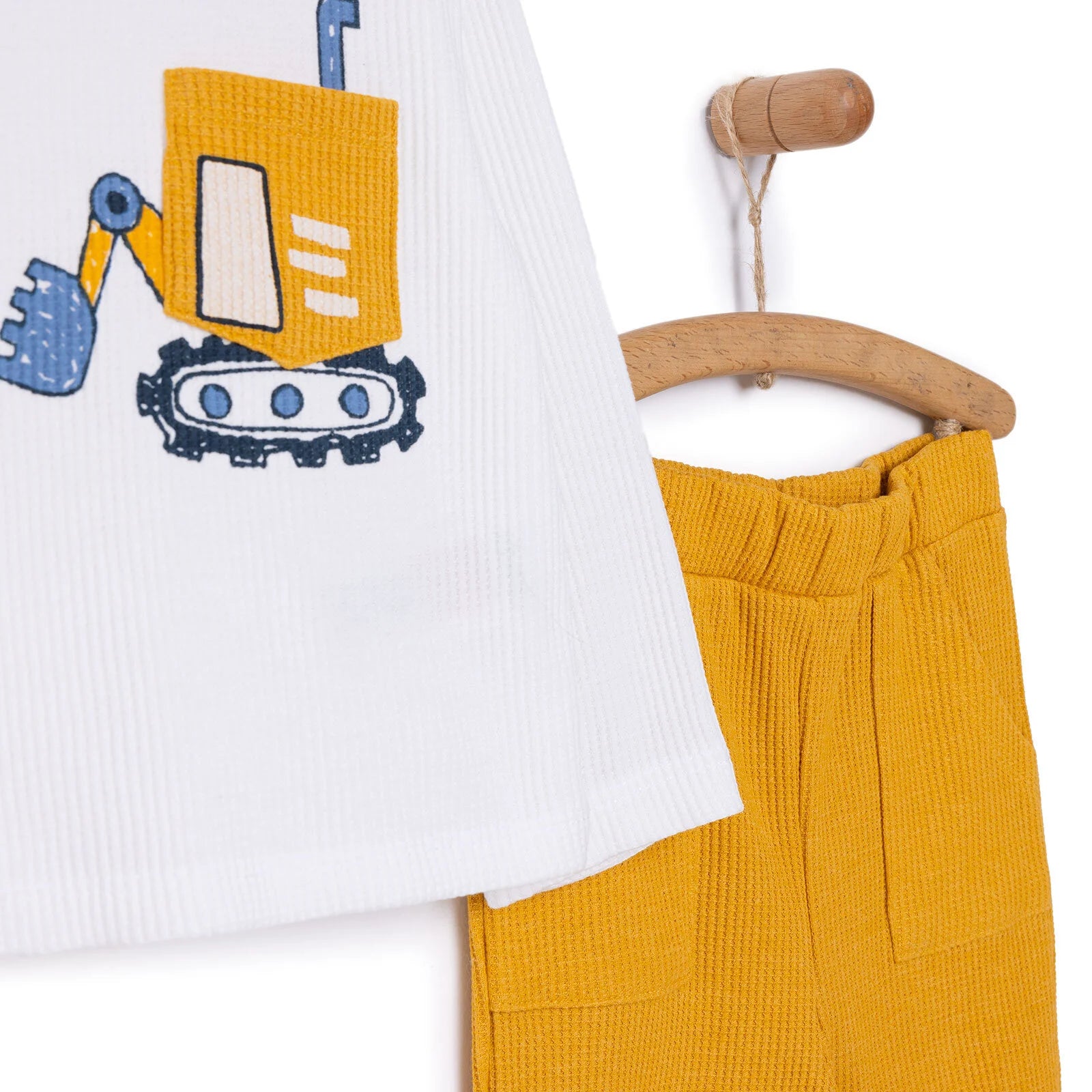 HelloBaby Vehicles Line Boy Sweatshirt - Pants - Ecru - ebebek - Black Friday