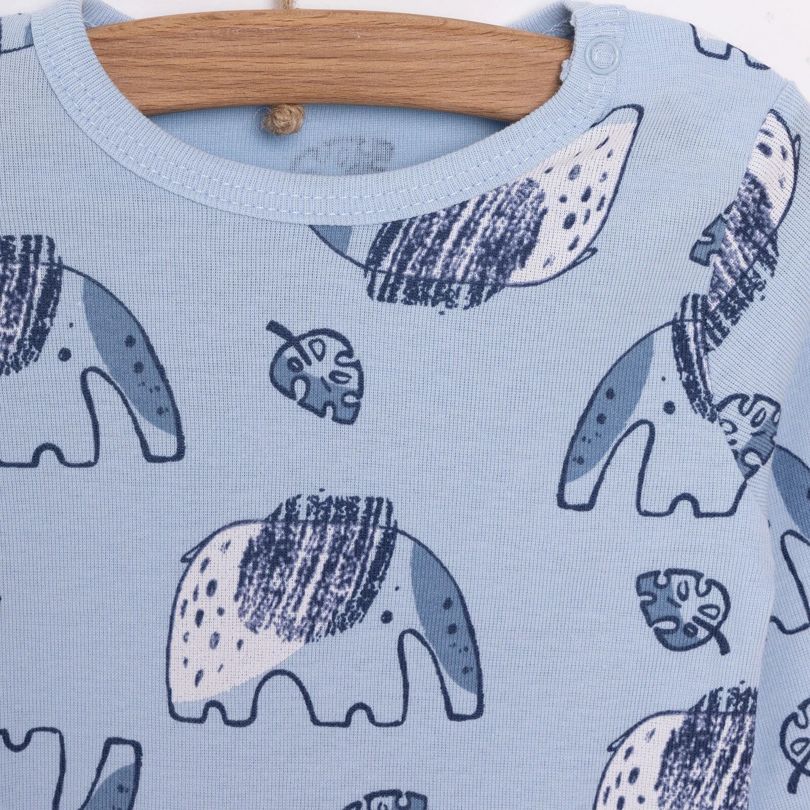 HelloBaby Baby Boy Long Sleeve Body - Light Blue - ebebek - Black Friday